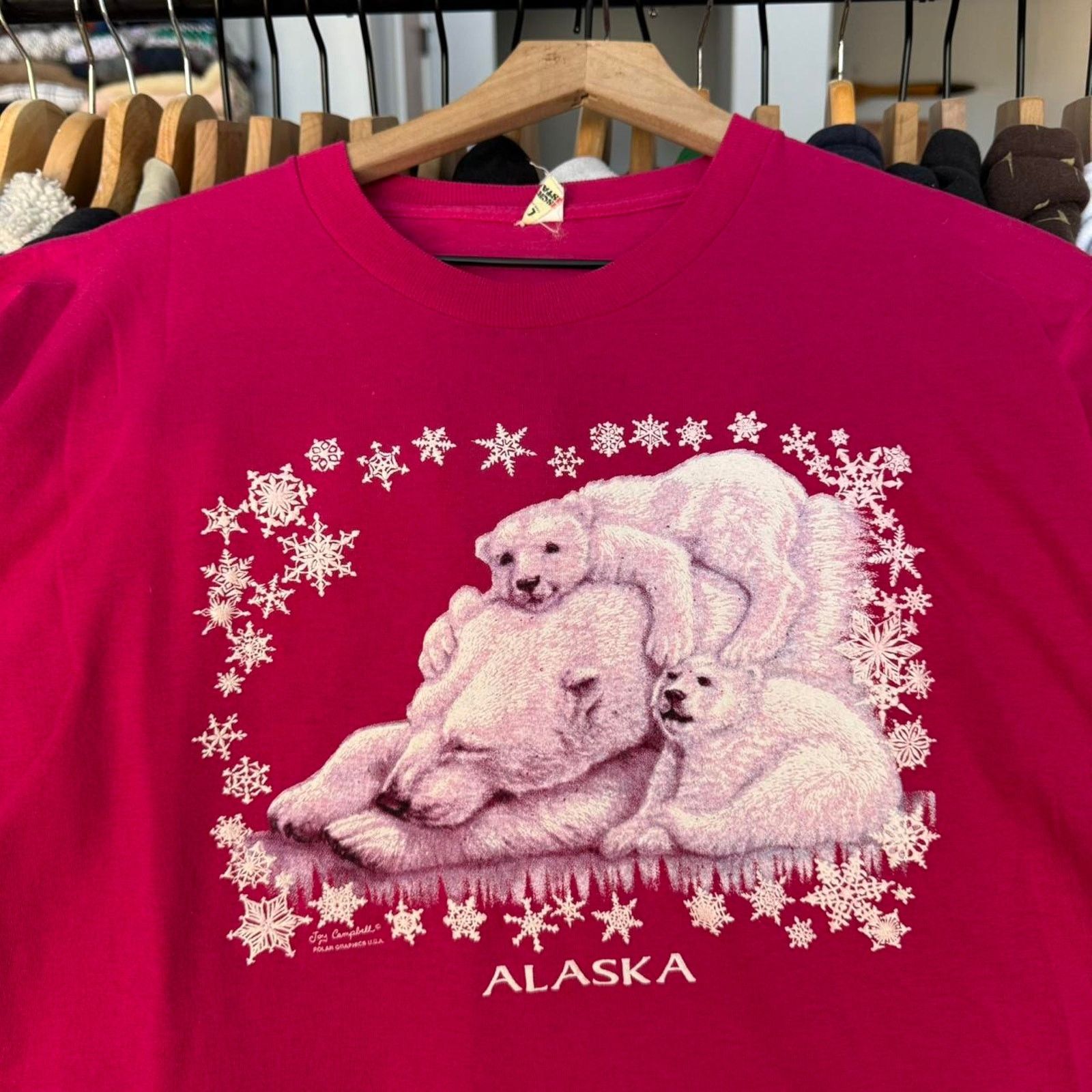 Other Vintage Joy Campbell Polar Bear Alaska Shirt In Pink Size US L / EU 52-54 / 3 - 2 Thumbnail