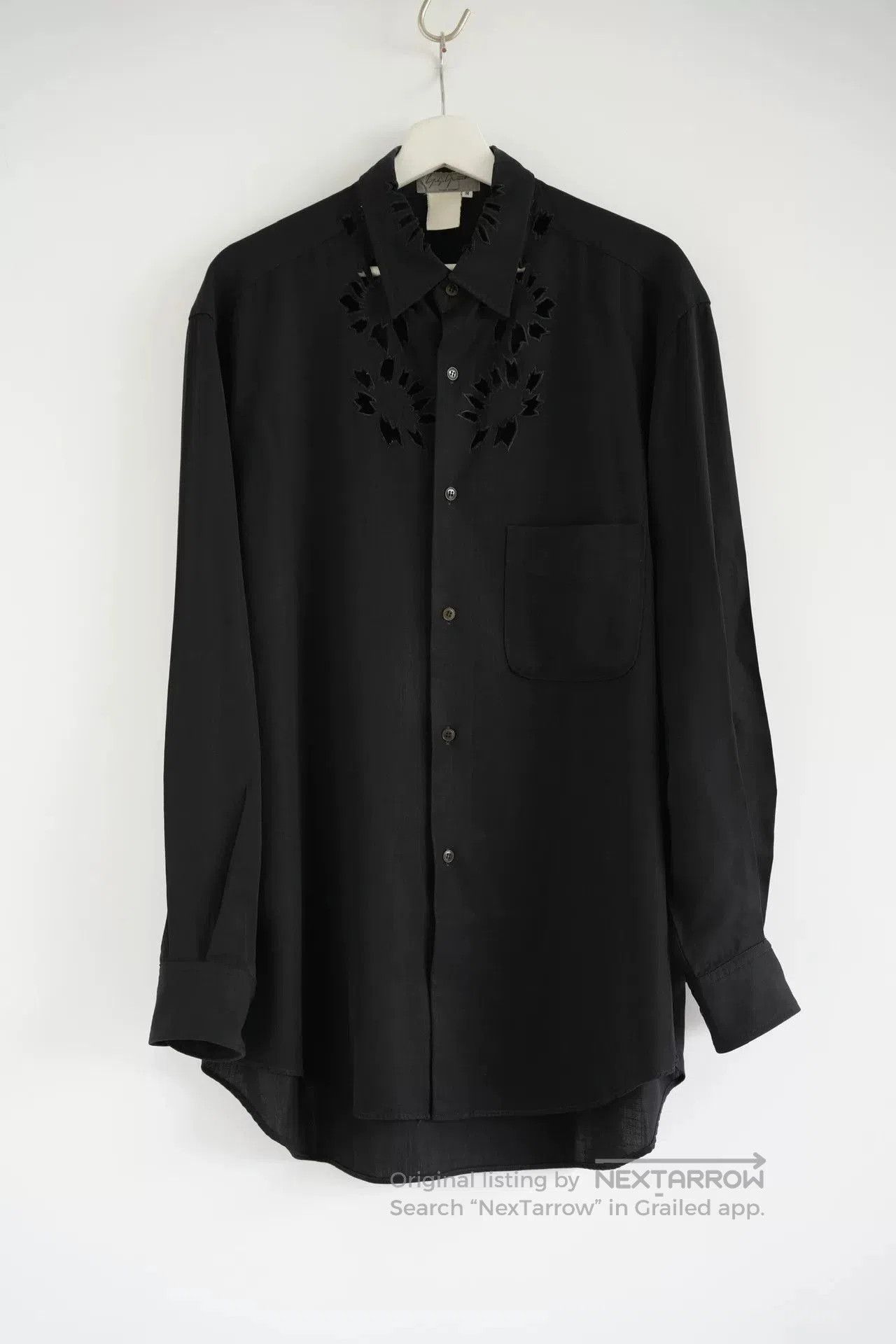 Yohji Yamamoto Yohji Yamamoto 96ss Black Cutout Shirt. Size US M / EU 48-50 / 2 - 1 Thumbnail