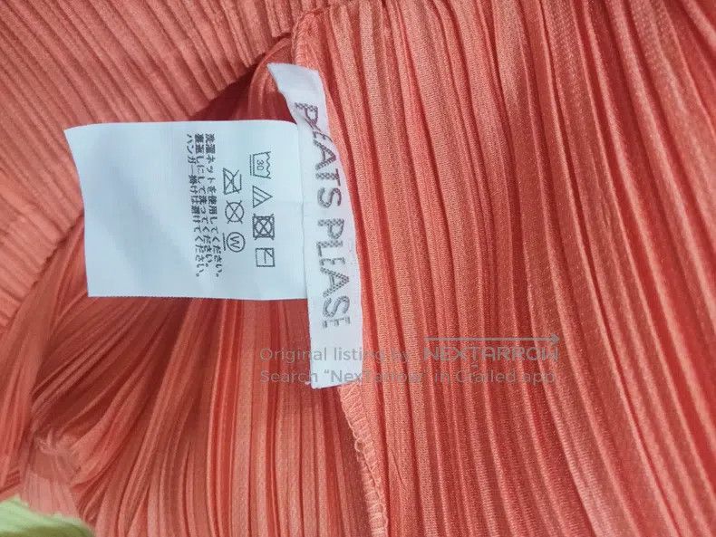 Issey Miyake Issey Miyake Orange Pleated Top Size L / US 10 / IT 46 - 2 Thumbnail