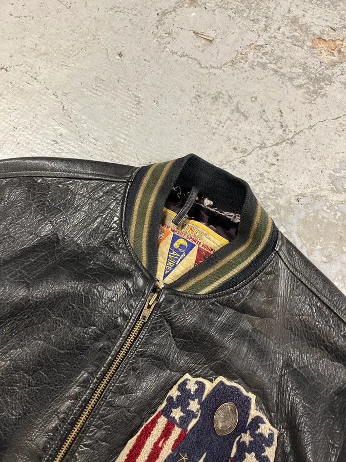 Avirex 1990s Avirex Black Leather Bomber Jacket Size US XL / EU 56 / 4 - 5 Thumbnail