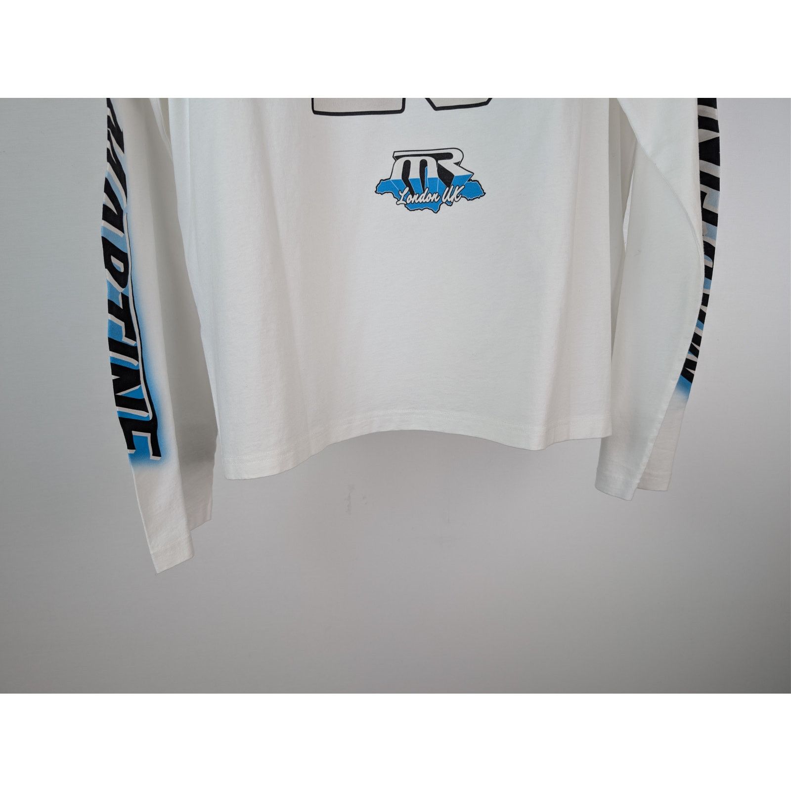 Martine Rose o1rshd1 Funnel Neck Long-Sleeve T-Shirt in White Size US XL / EU 56 / 4 - 12 Thumbnail