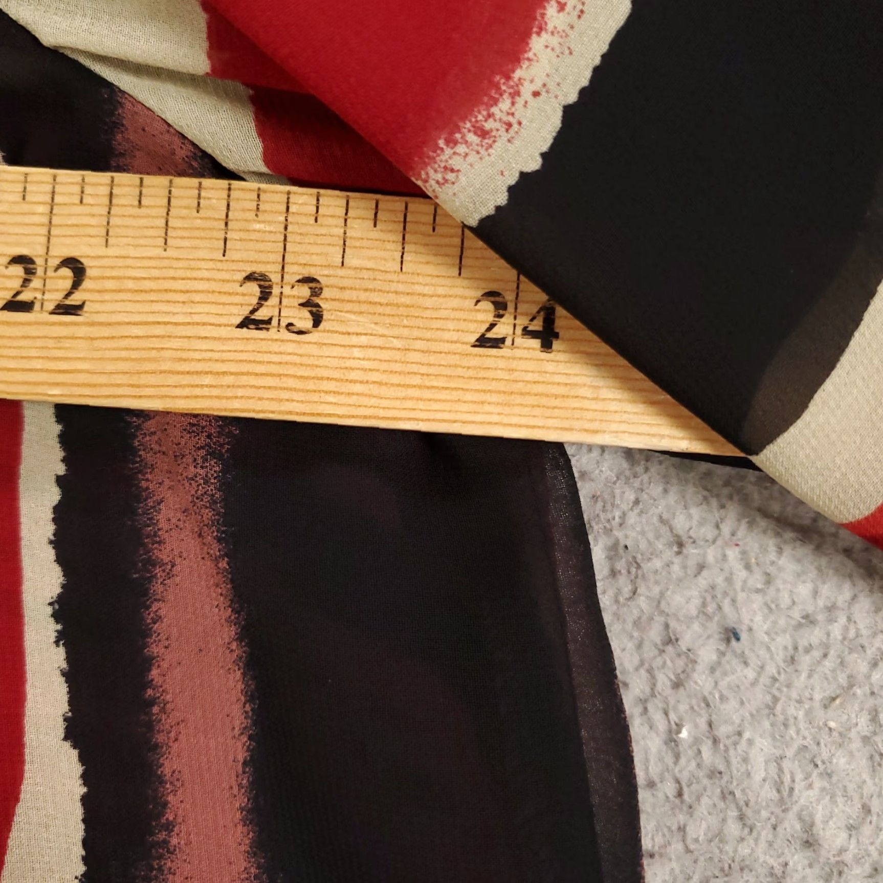 Vintage IC by Connie K Tunic Womens Large Red Black White Striped Button Up NWT Size L / US 10 / IT 46 - 4 Thumbnail