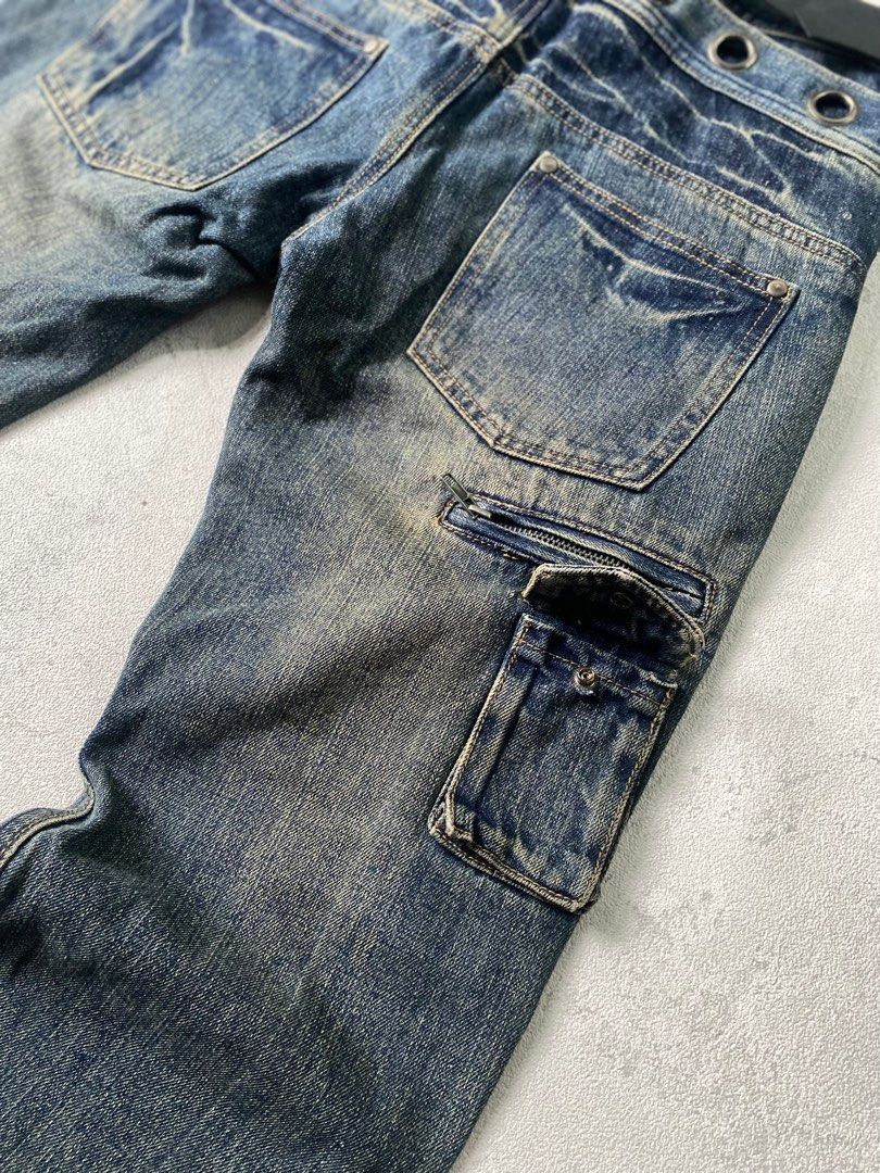 14th Addiction × If Six Was Nine × Japanese Brand Japanese double waist ripped blue isan lgb style Size US 31 - 6 Thumbnail