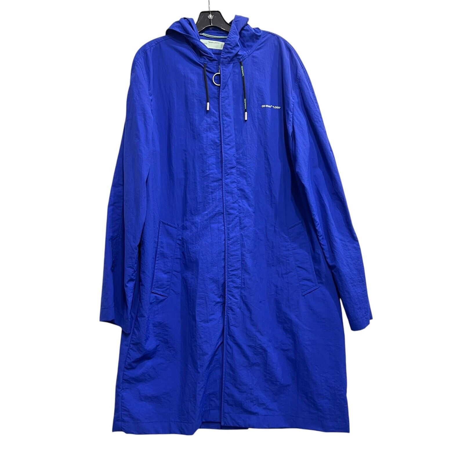 Off-White $1215 NWT Midi Trench Diag Raincoat Jacket Size US XL / EU 56 / 4 - 2 Thumbnail
