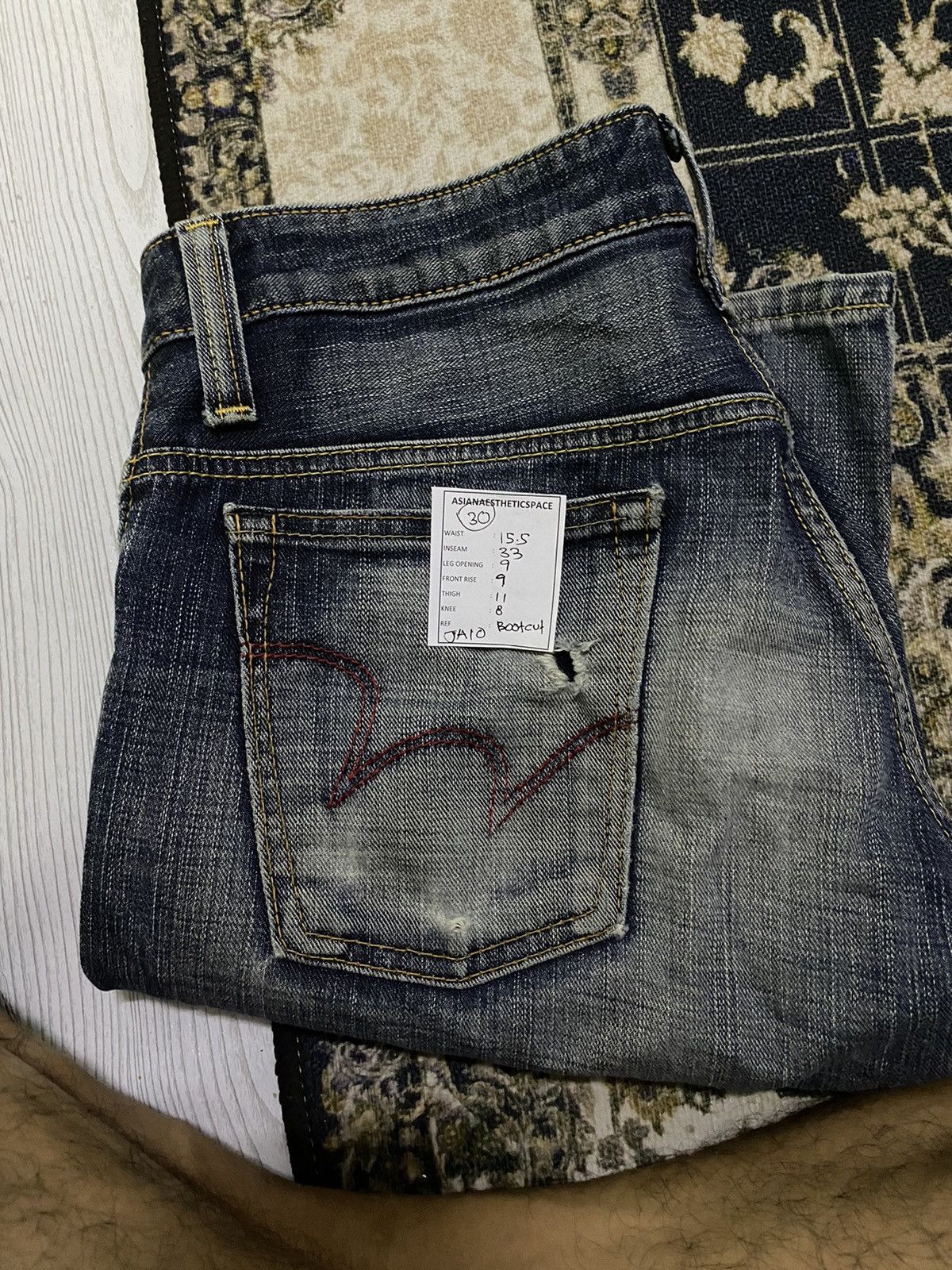 20471120 × Edwin × Japanese Brand Edwin 503 Bootcut Blue Trip Edgeline Washed Denim Size US 30 / EU 46 - 21 Thumbnail