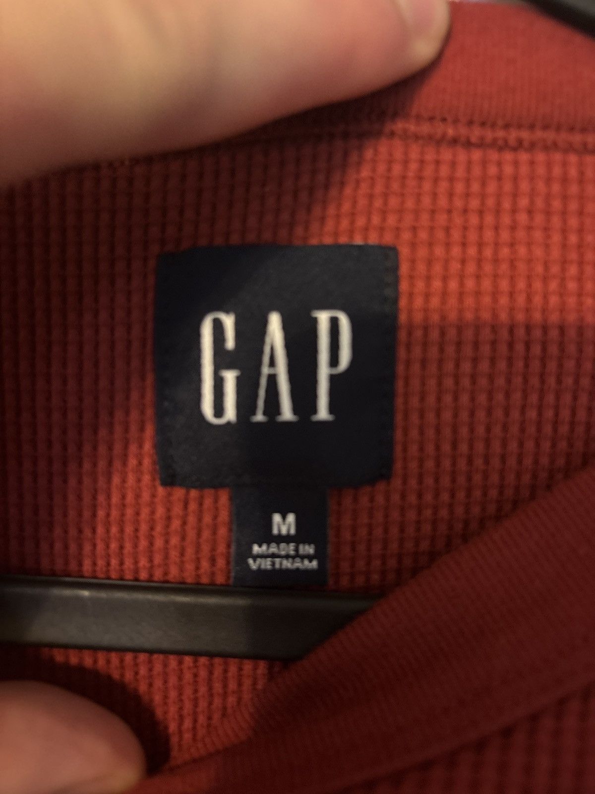 Gap Gap Red Waffle Long Sleeve T shirt Size US M / EU 48-50 / 2 - 3 Thumbnail