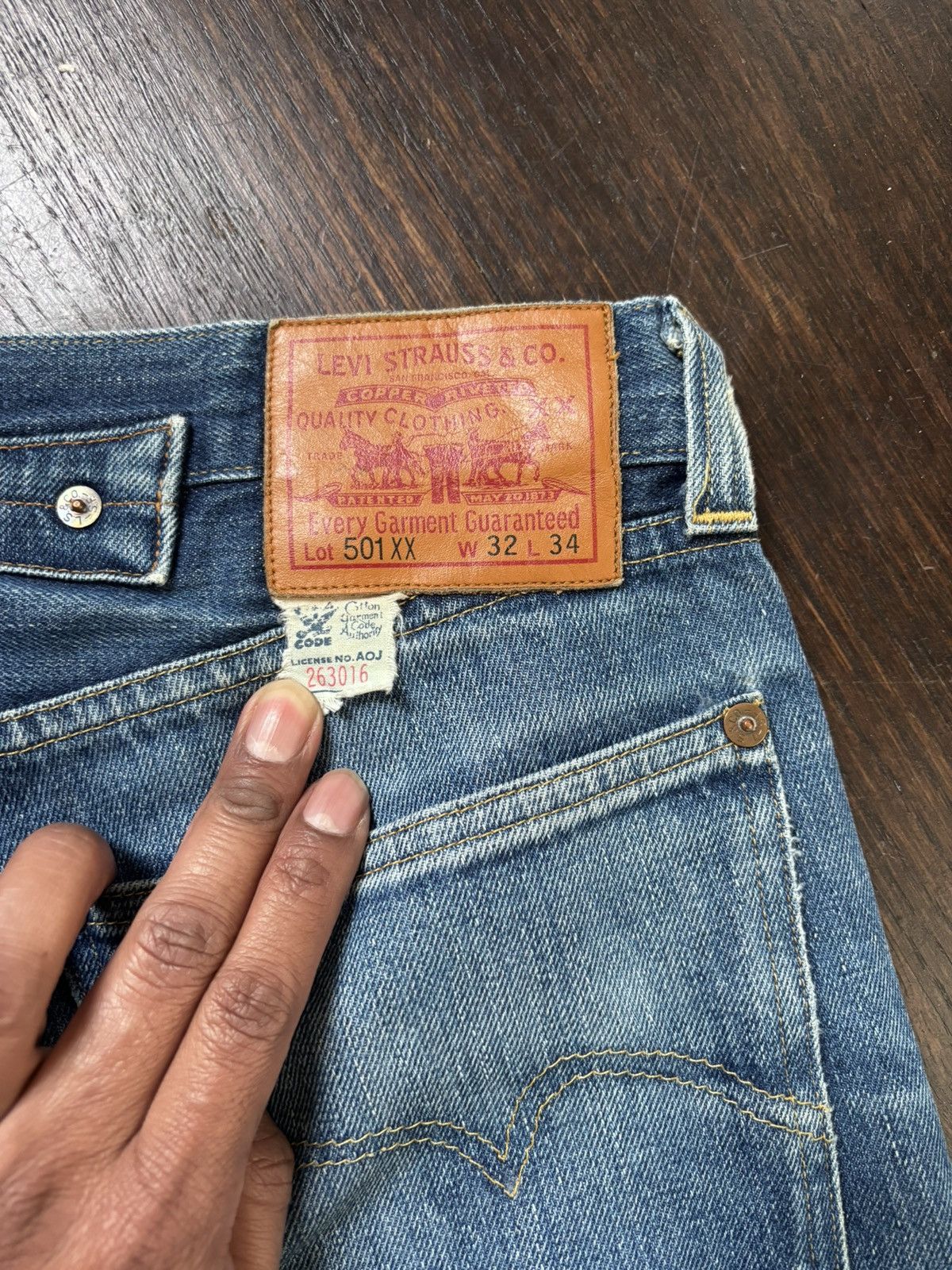 Levi's Vintage Clothing LVC 1933 501 Cone Mills sz 32 Size US 32 / EU 48 - 3 Thumbnail
