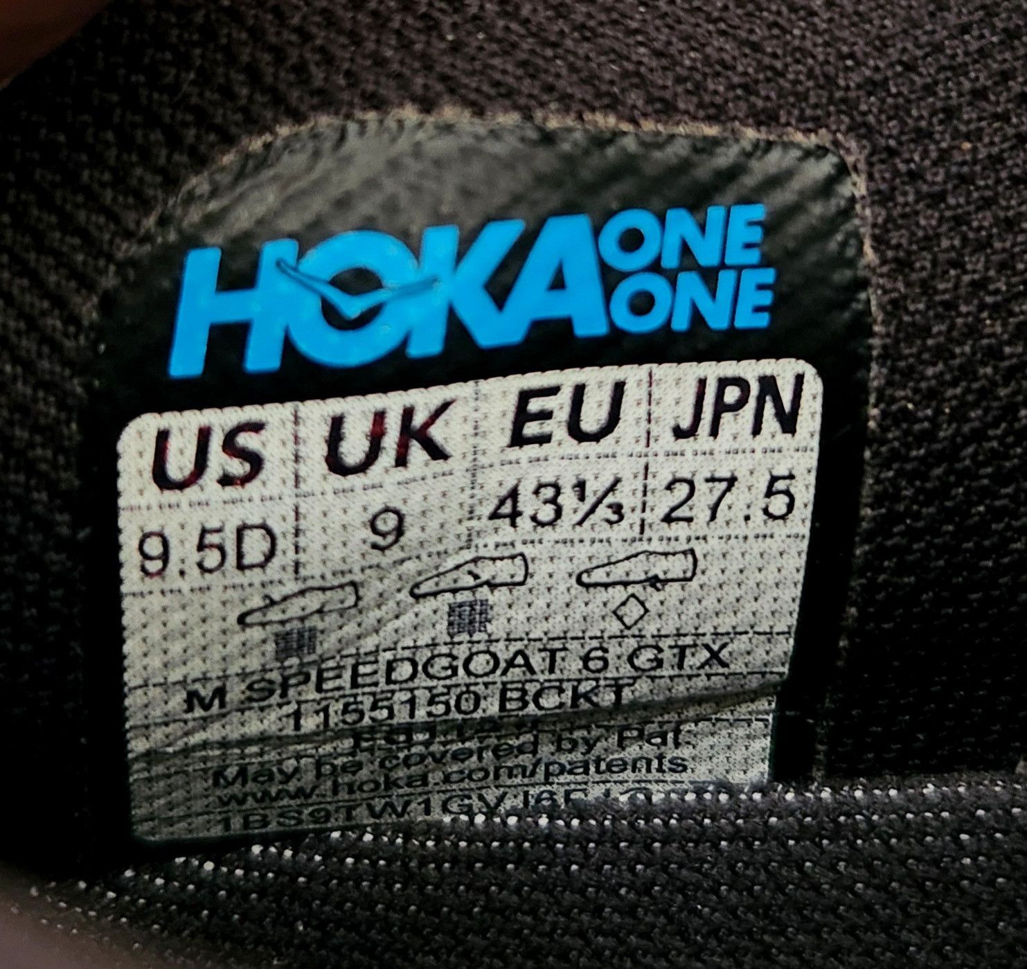 Hoka Hoka One One Men's Speedgoat 6 GTX 1155150 BCKT Black Size US 9.5 / EU 42-43 - 11 Thumbnail