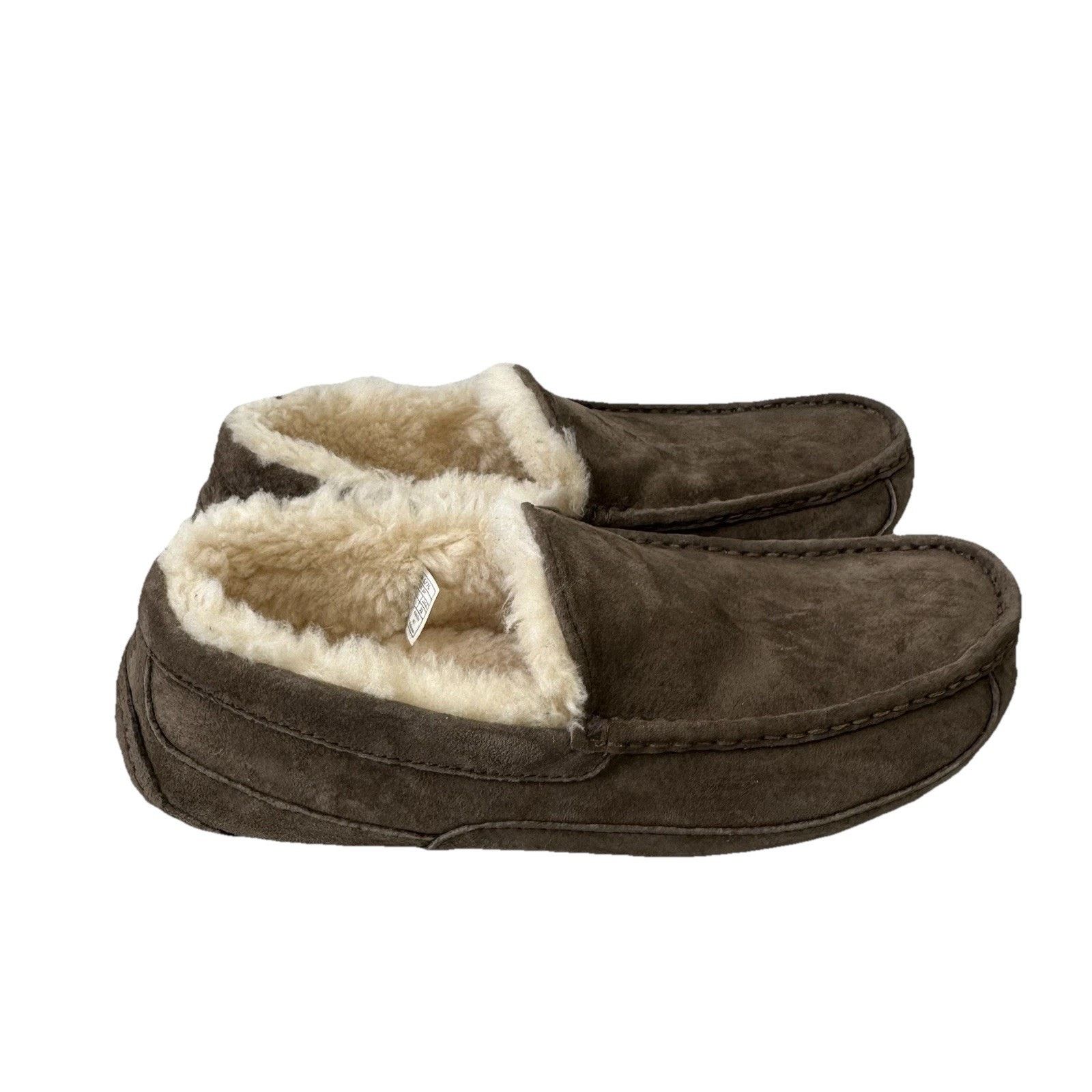 Ugg UGG Australia Ascot Brown Suede Sheepskin Slippers Size 11 Size US 11 / EU 44 - 1 Thumbnail