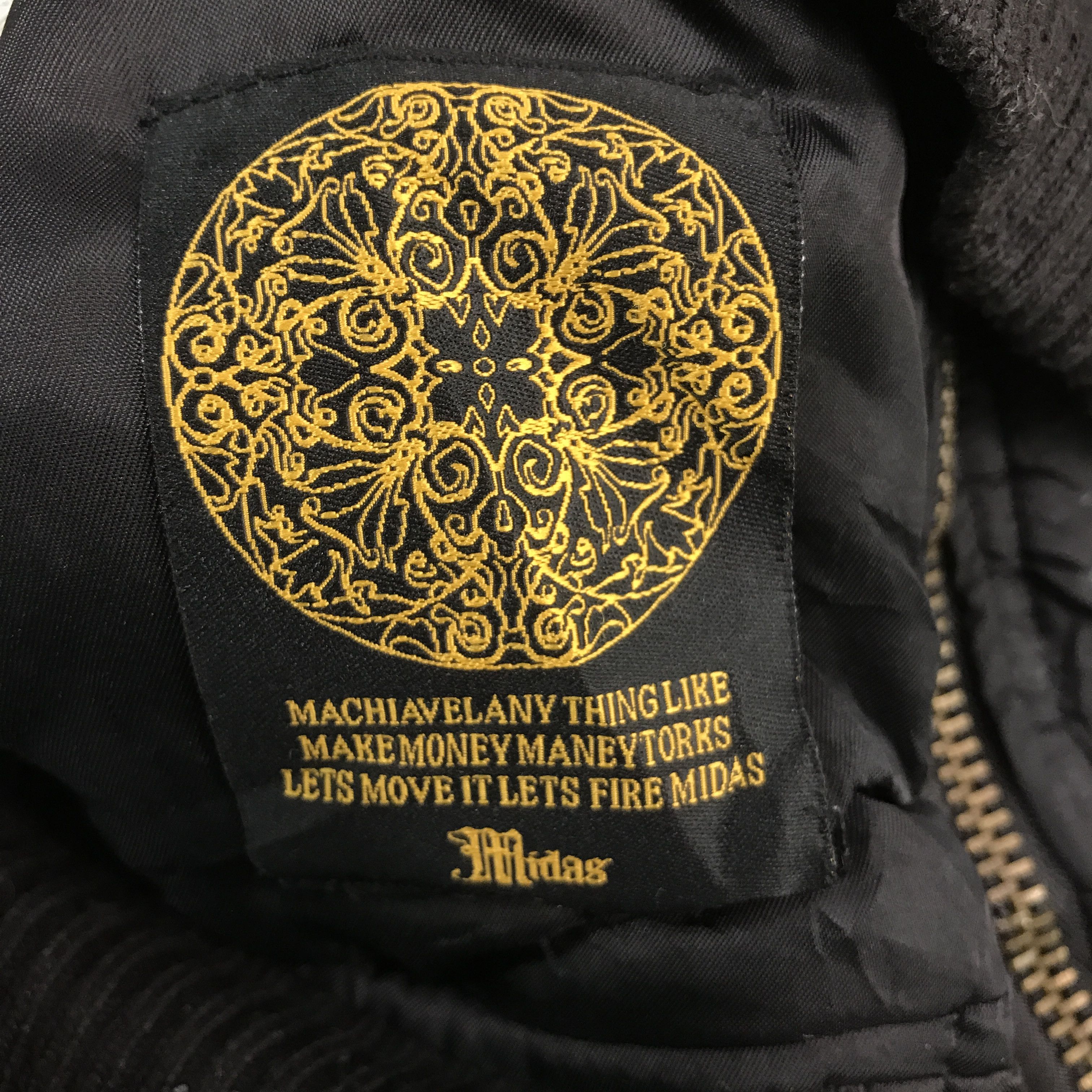 MIDAS PUNK BOMBER ZIP BONDAGE FUR HOODIES JACKET