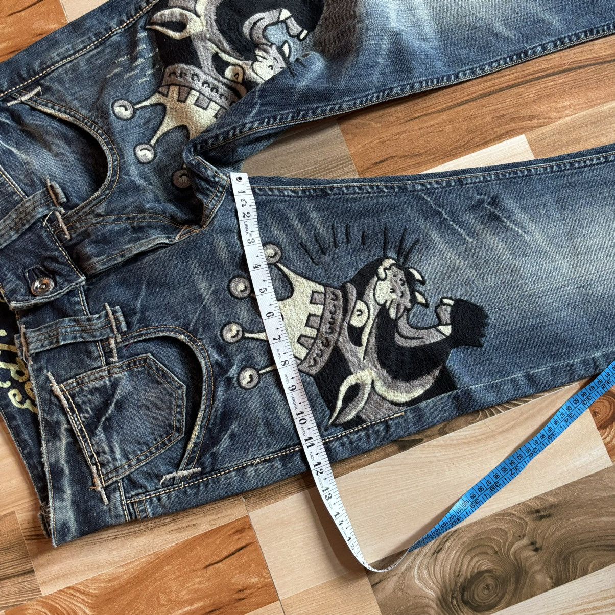 Christian Audigier × Ed Hardy × Vintage Crazy Vintage 00s Edhardy Y2K Baggy Jeans Size US 34 / EU 50 - 13 Thumbnail