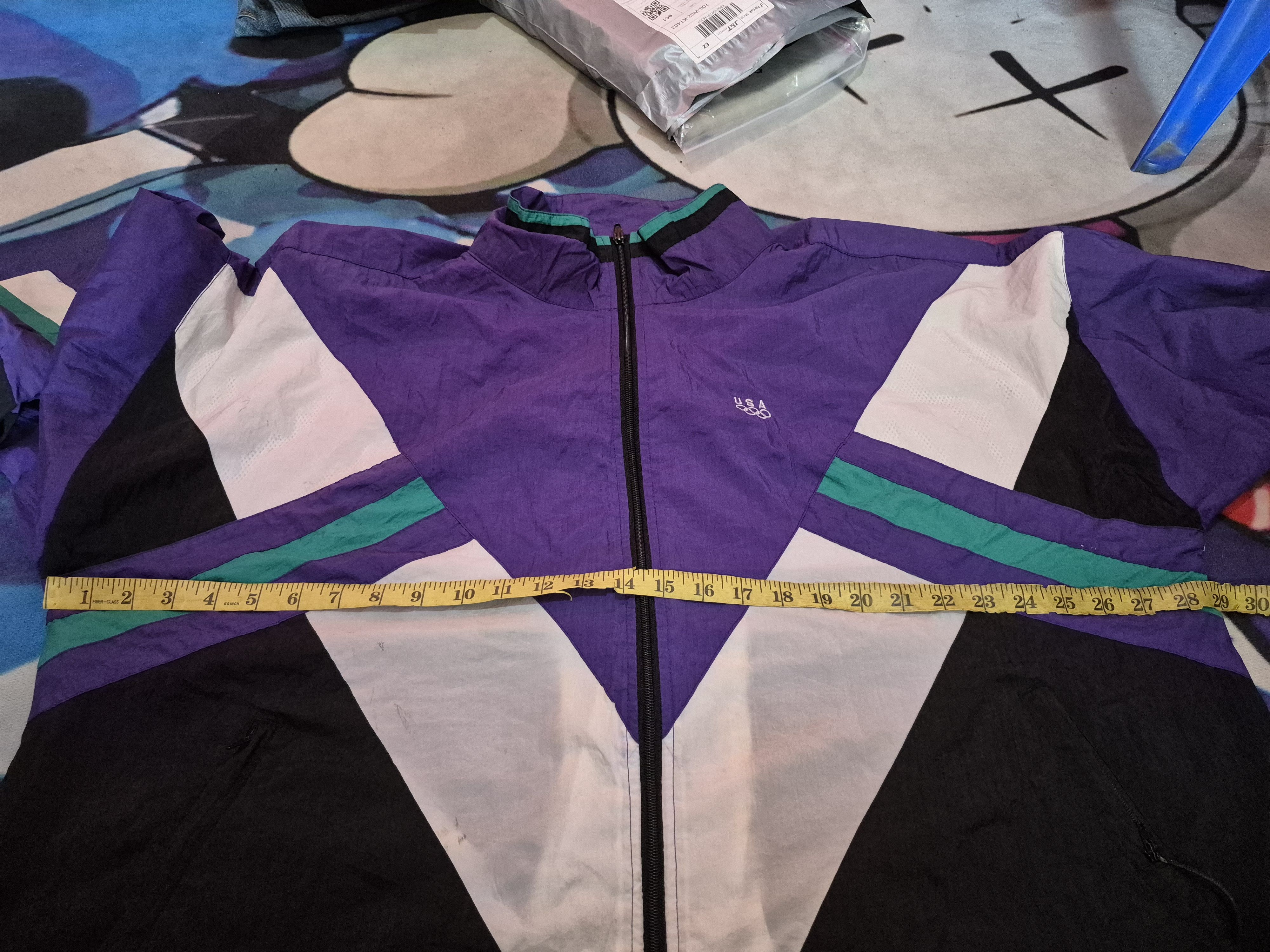 USA Olympics 🔥 JC Penney USA Olympics Windbreaker Nylon Zipper Jacket Size US XL / EU 56 / 4 - 15 Thumbnail
