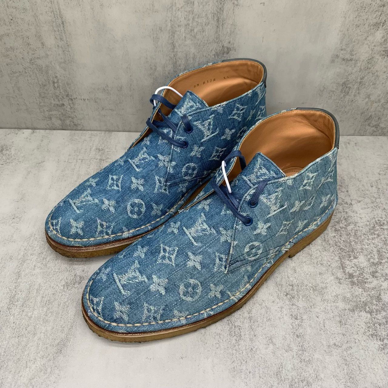 Louis Vuitton Louis Vuitton Blue Denim Monogram Short Boots Size US 5.5 / IT 35.5 - 1 Thumbnail