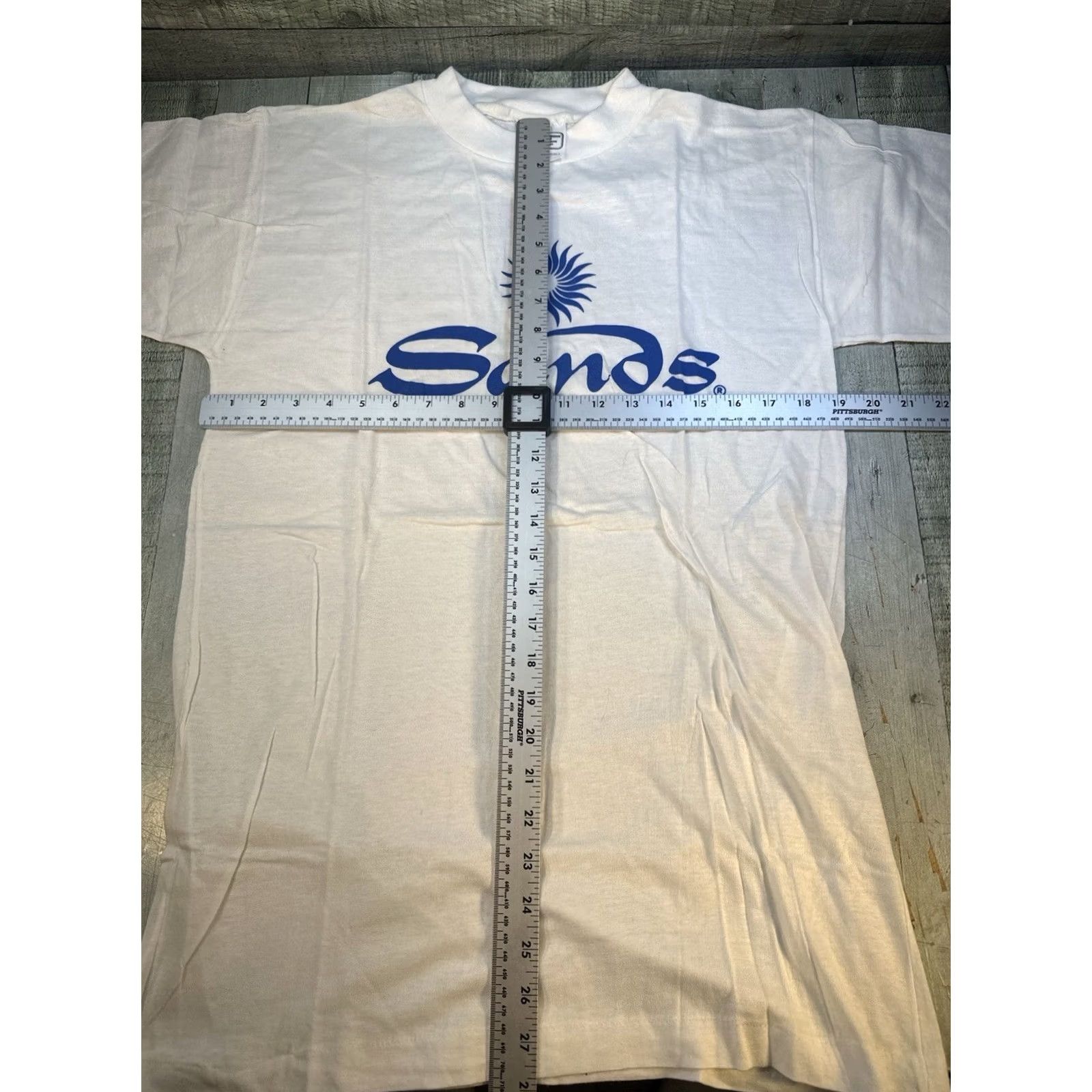 Logo 7 VINTAGE Sands Las Vegas T Shirt XL White 90s Single Stitch Logo Mens XS? Size US XL / EU 56 / 4 - 3 Thumbnail