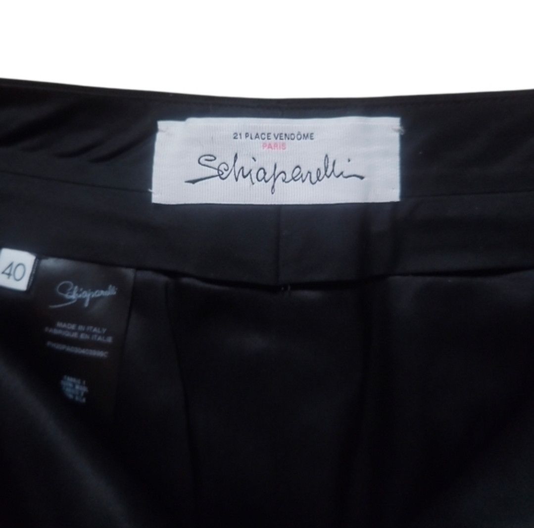 Schiaparelli FW20 Daniel Roseberry Wool-Silk Cigarette Trousers Size 32" / US 10 / IT 46 - 3 Thumbnail