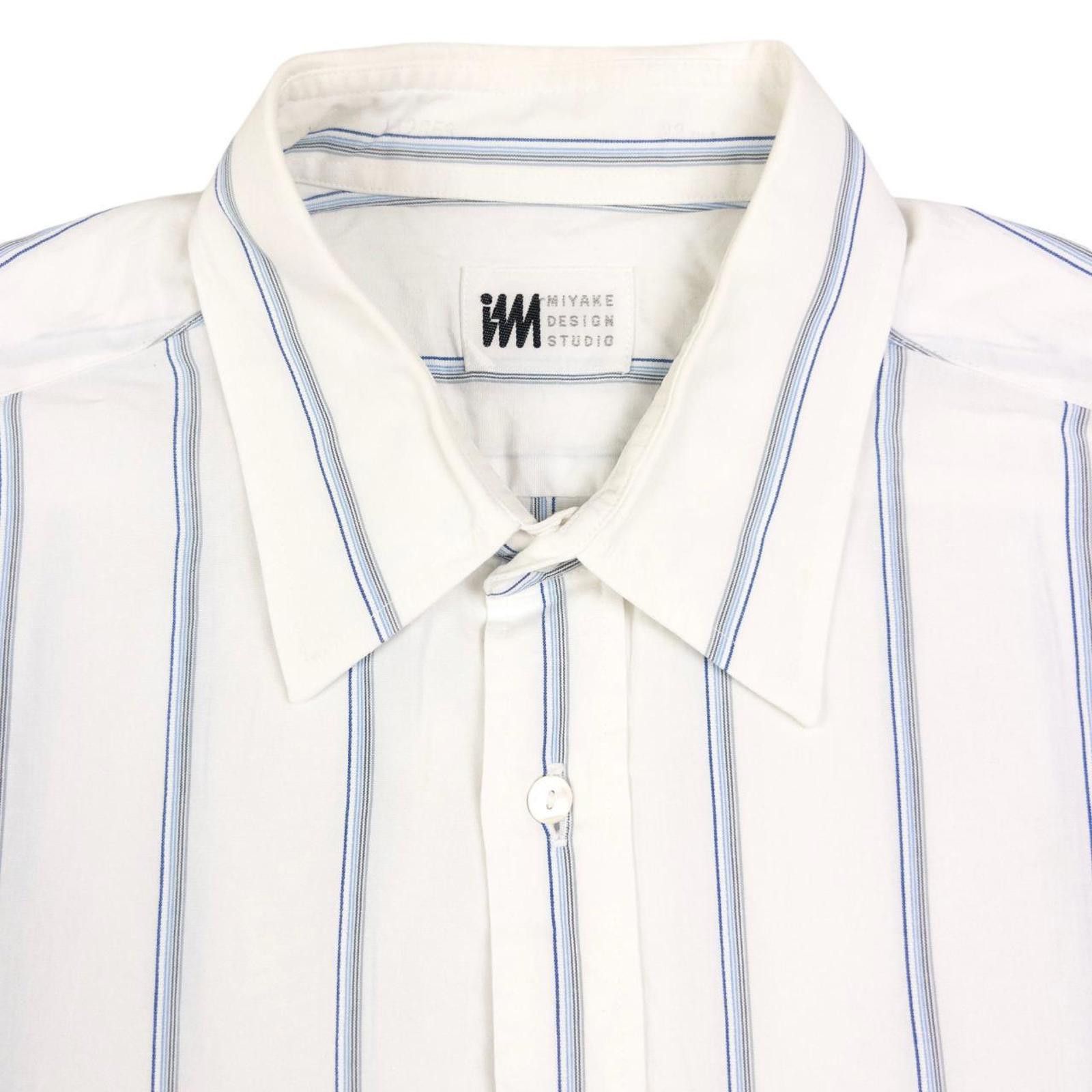 Issey Miyake Vintage Issey Miyake Striped Short Sleeve Button Up Shirt M Size US M / EU 48-50 / 2 - 3 Thumbnail