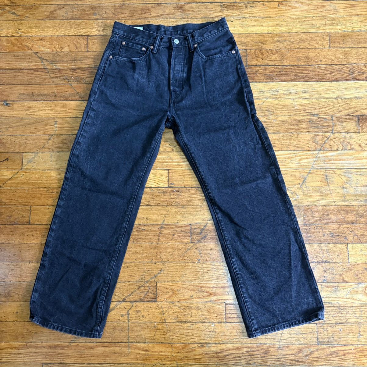 Gap GAP Loose Men's 29x30 Regular Black Denim Straight Jeans Size US 29 - 1 Thumbnail