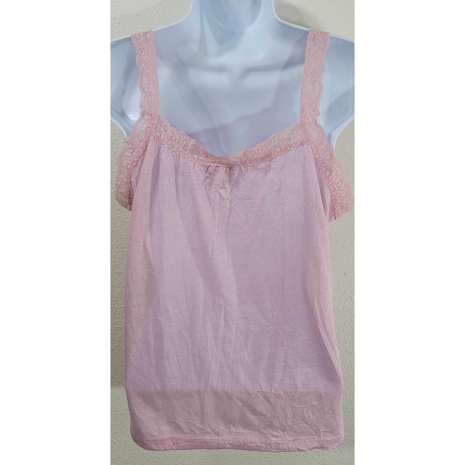 Other JKLA California Pink Mauve Lace Trim Tank Top M Sleeveless Size M / US 6-8 / IT 42-44 - 2 Thumbnail