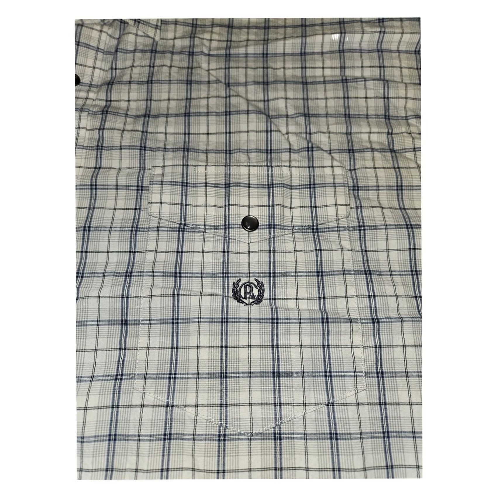 Vintage VINTAGE Panhandle Slim Pearl Snap Shirt Mens 2XL Short Sleeve Plaid White Western Size US XXL / EU 58 / 5 - 5 Thumbnail