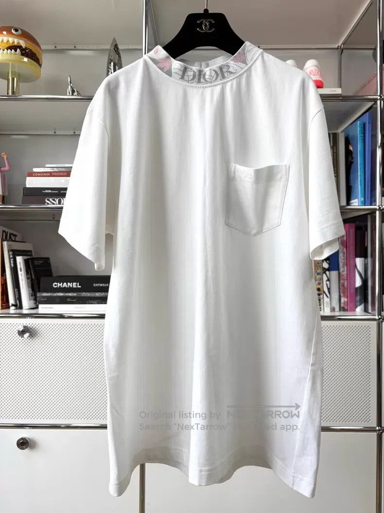 Dior Dior White logo embroidered floral print round-neck T-shir Size US M / EU 48-50 / 2 - 1 Thumbnail