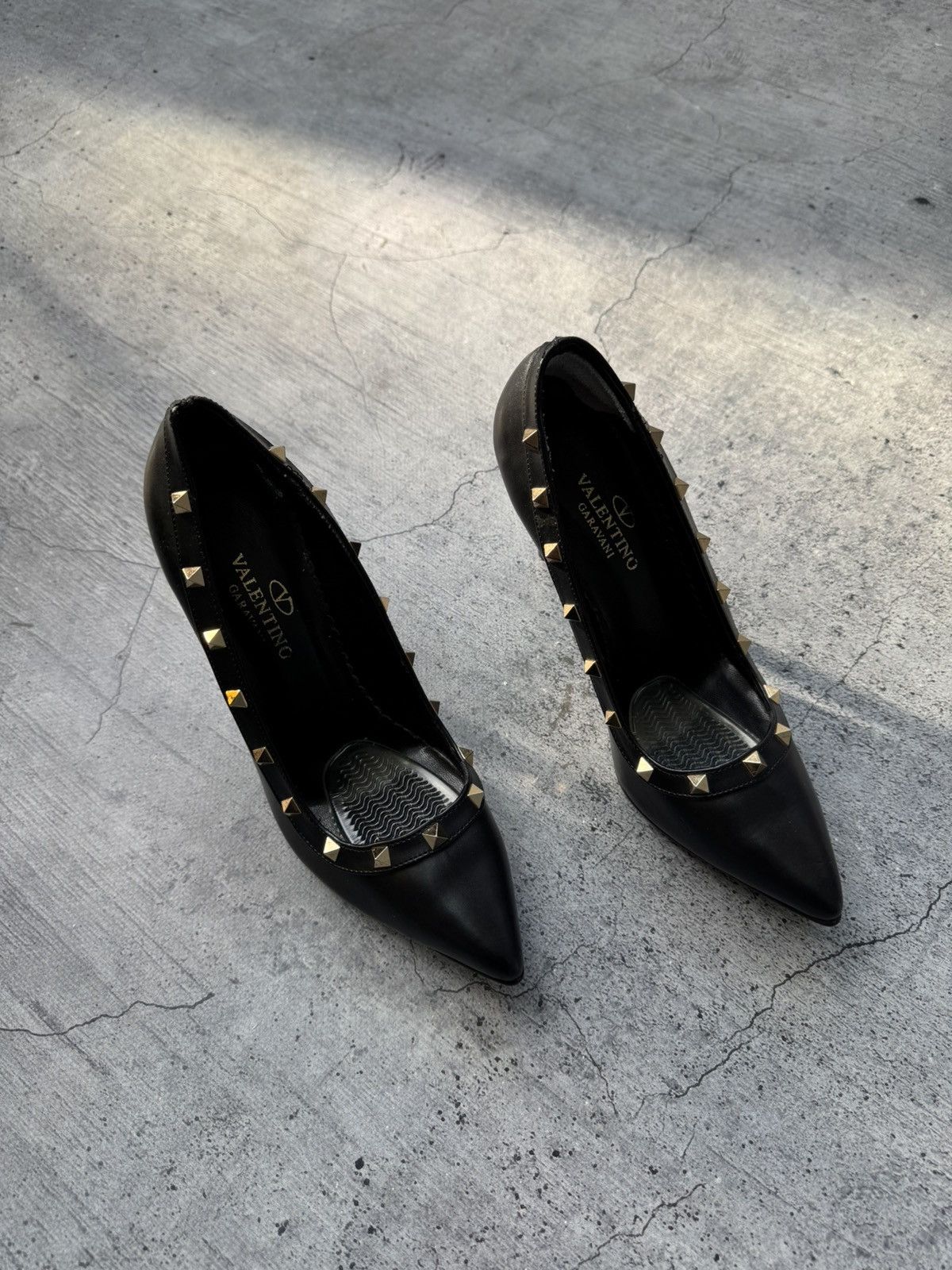 Valentino Valentino Garavani Rockstud Slingback Stiletto Leather Heels Size US 10 / IT 40 - 4 Thumbnail