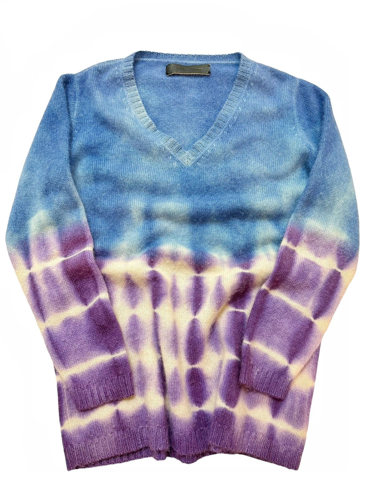 image of The Elder Statesman Cashmere Tie Dye Sweater in Blue, Men's (Size Large)