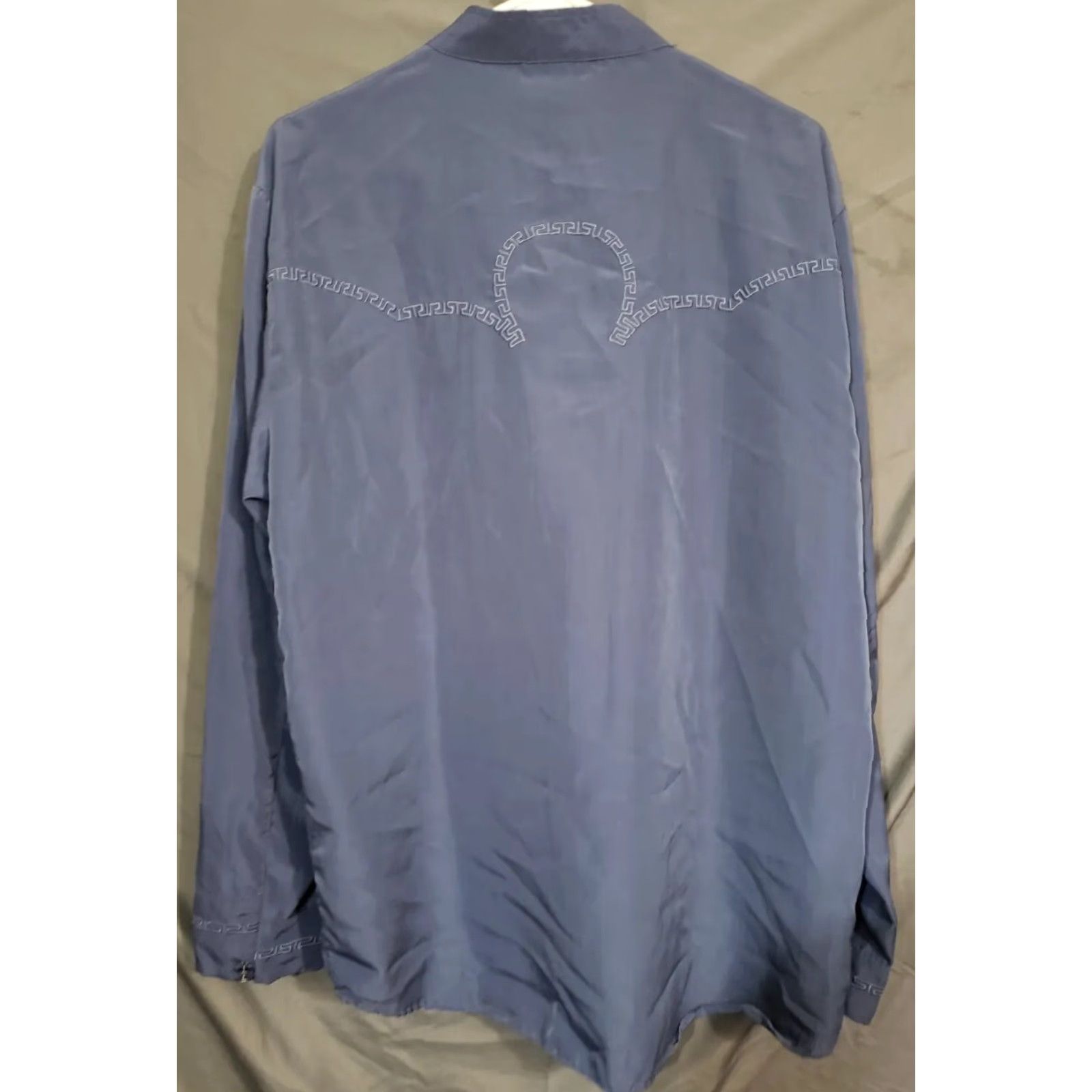 Durango VINTAGE El Alacran De Durango Button-Up Shirt Western Cowboy Long Sleeve Blue Mens XL Size US XL / EU 56 / 4 - 2 Thumbnail