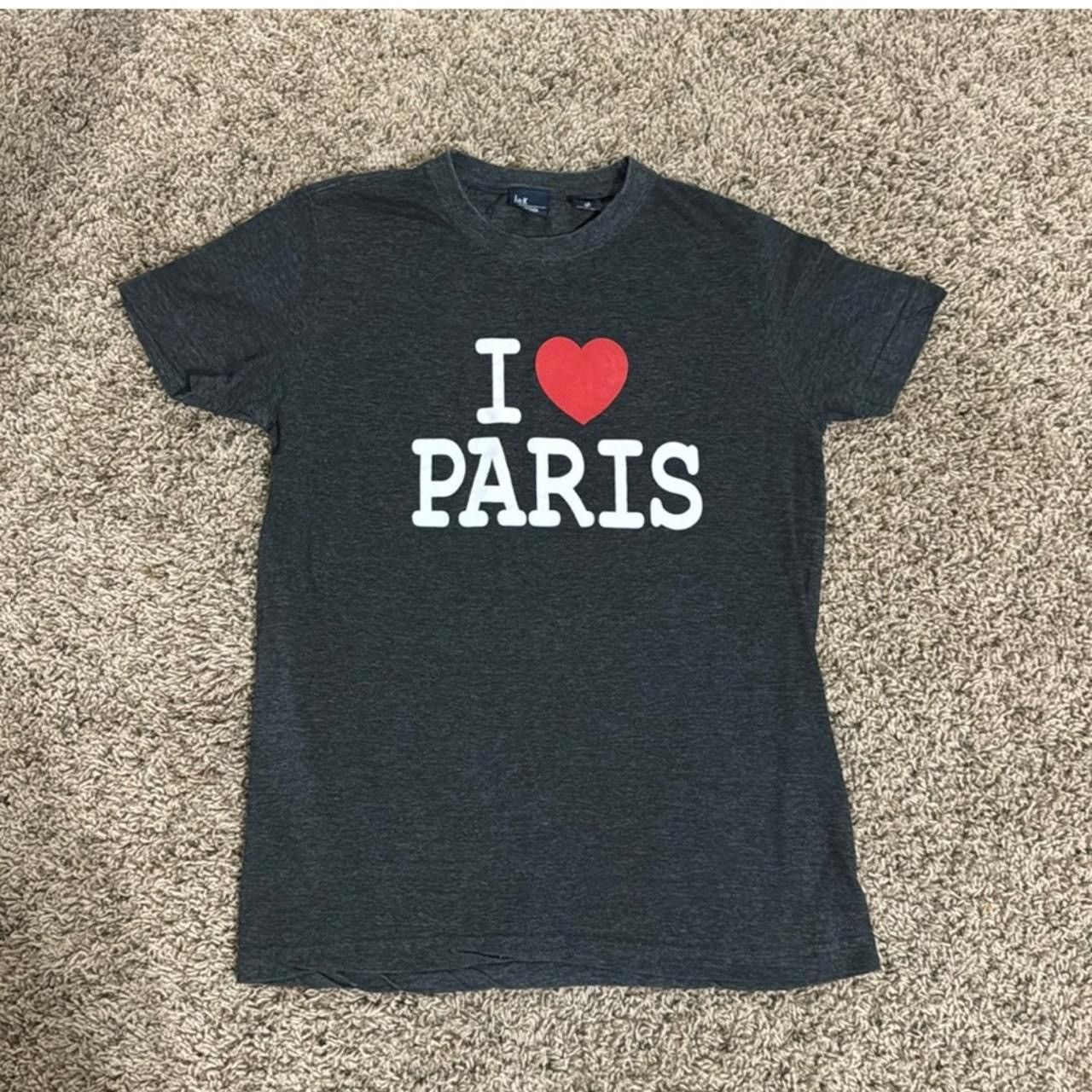 Vintage I ❤️ Paris Tee Size XS / US 0-2 / IT 36-38 - 1 Thumbnail
