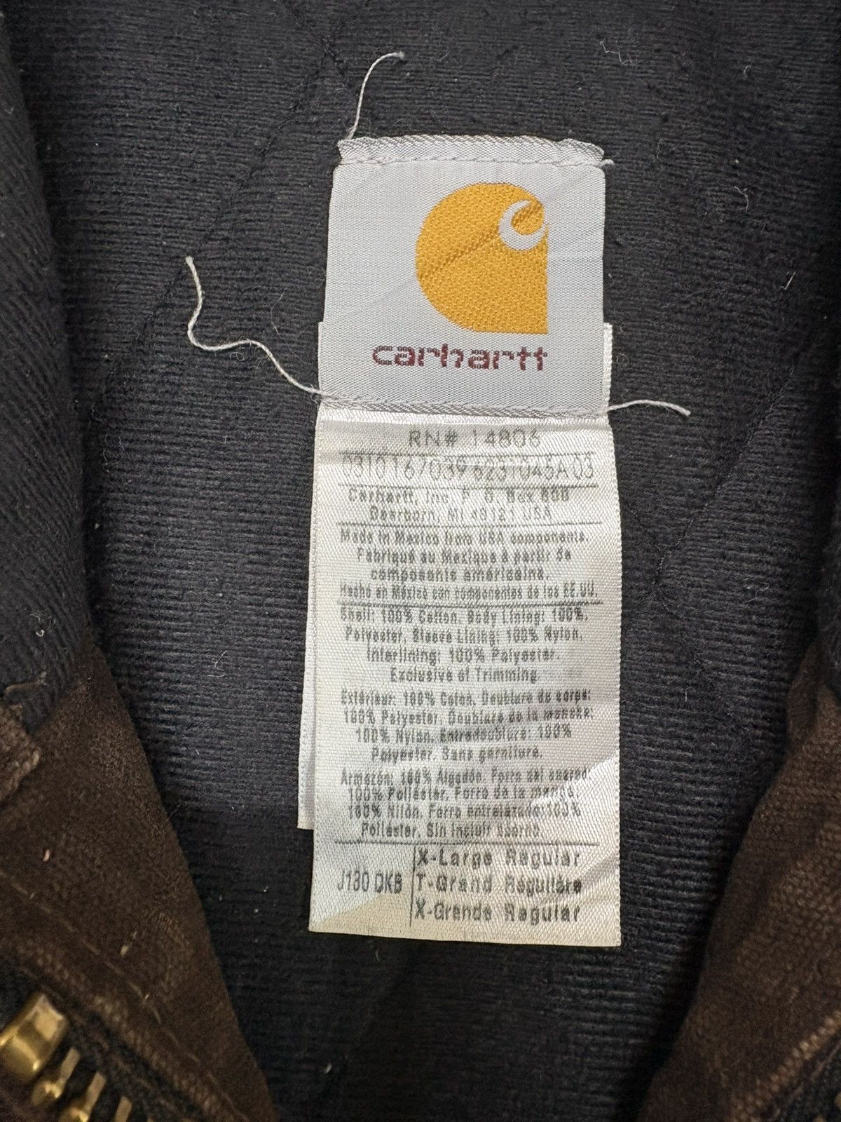 Carhartt Godsmack Dark Brown Carhartt Active Jacket - J130 DKB Size US XL / EU 56 / 4 - 2 Thumbnail