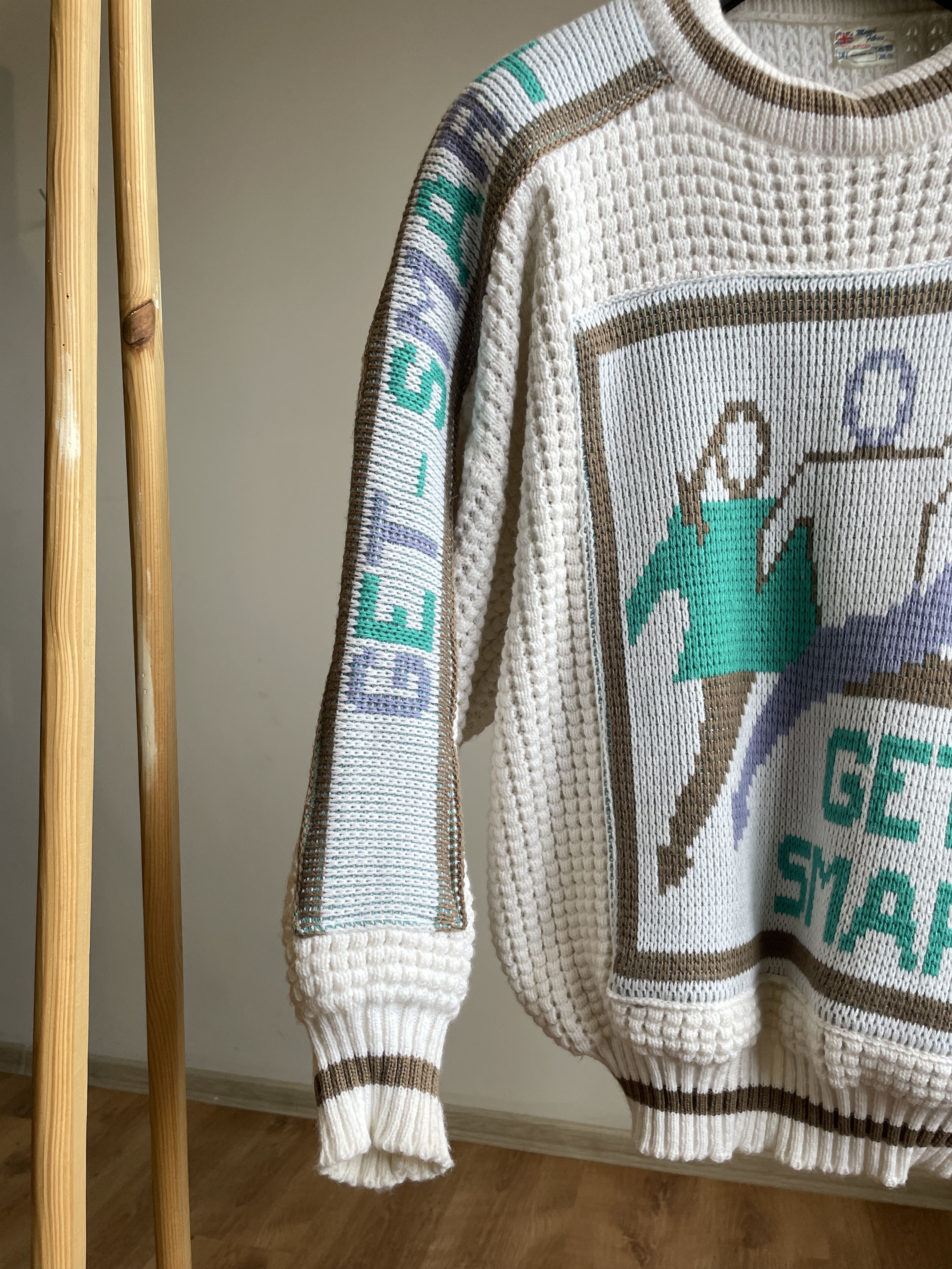 Vintage Vintage 80's Made in England Get Smart Chunky Sweater Size US L / EU 52-54 / 3 - 4 Thumbnail