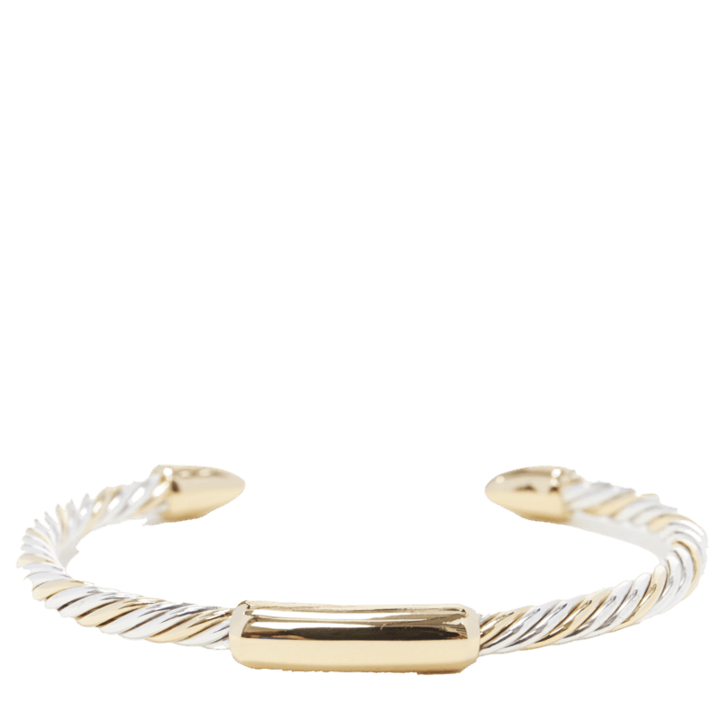 Bvlgari vintage BVLGARI JEWELLERY 18k white yellow gold twist bangle cuff bracelet Size ONE SIZE - 1 Thumbnail