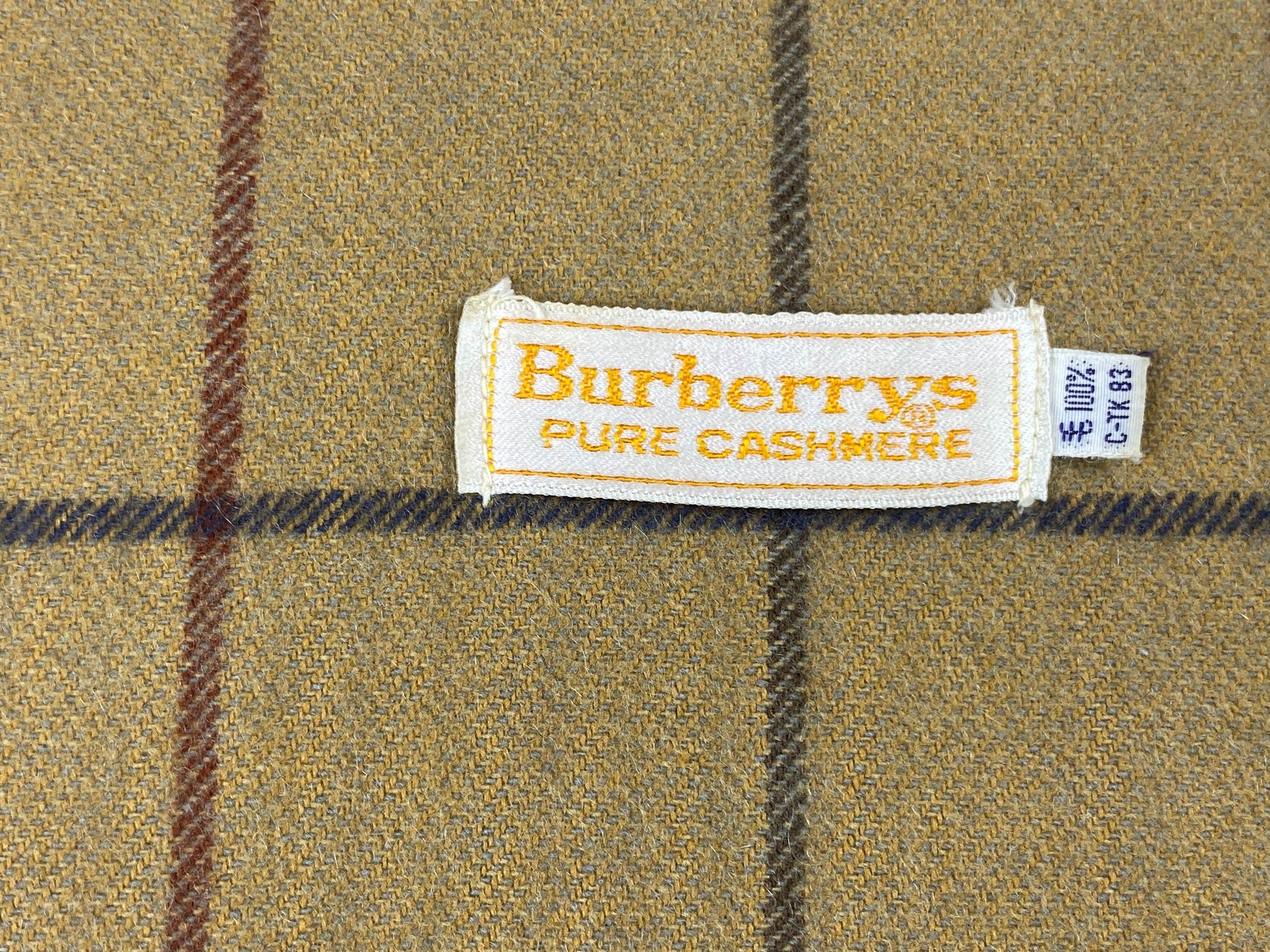 Vintage Burberrys Pure Cashmere Checkered Vintage Scarf Size ONE SIZE - 5 Thumbnail