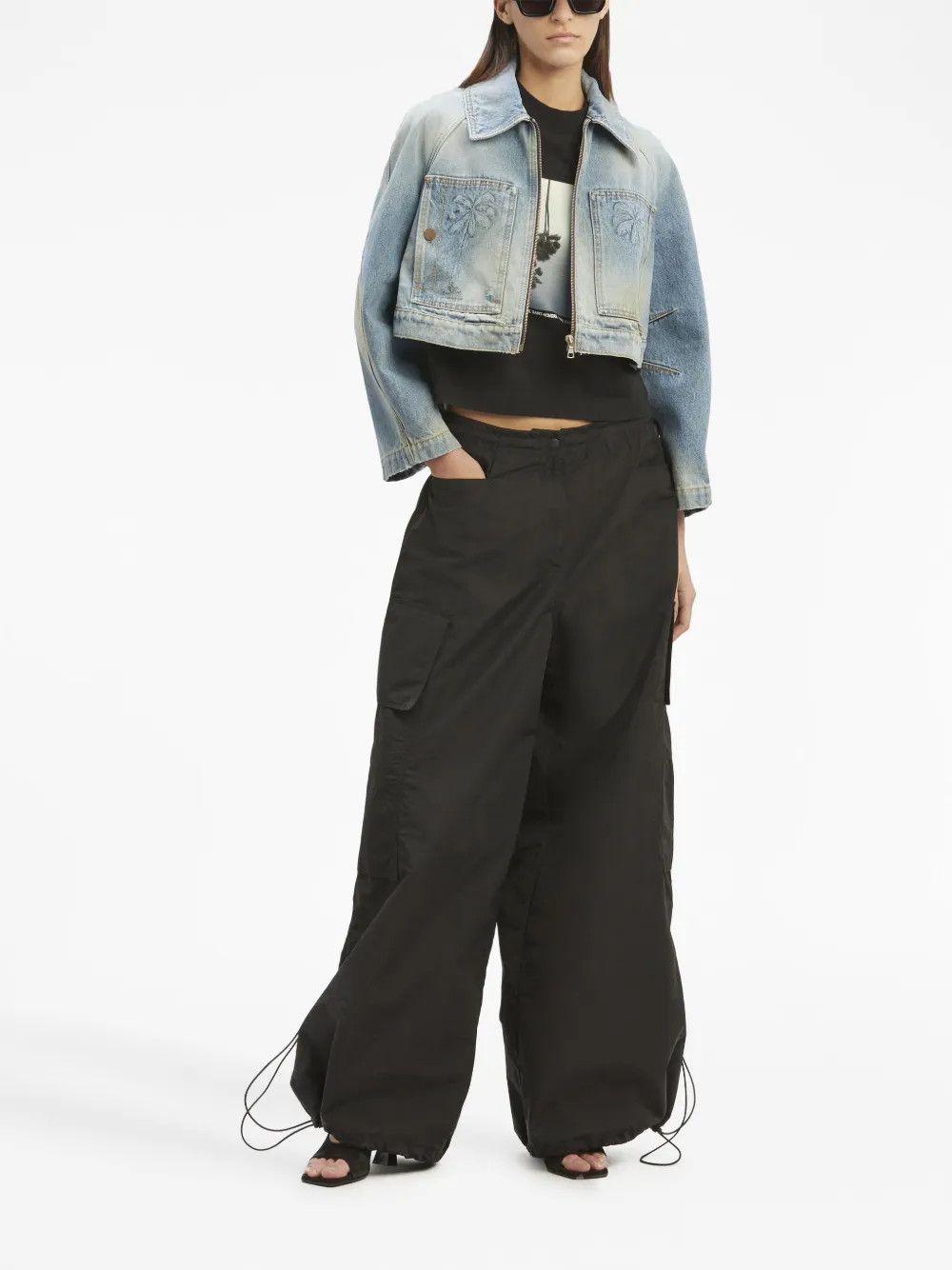 Palm Angels o1y1125 Denim Jacket in Light Blue Size M / US 6-8 / IT 42-44 - 6 Thumbnail