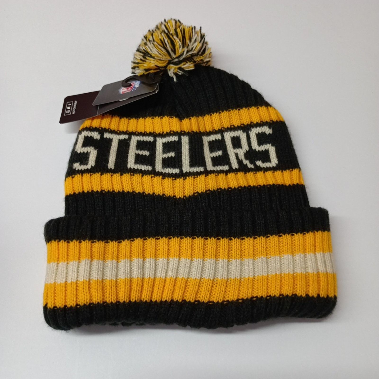 47 '47 Brand Pittsburgh Steelers Men's Knit Beanie Hat Black Size ONE SIZE - 2 Thumbnail