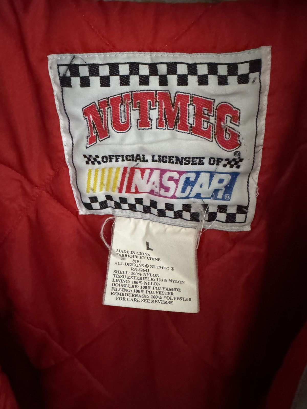 Nutmeg Vtg Nutmeg Mills Dale Earnhardt NASCAR Padded Jacket #3 L Size US L / EU 52-54 / 3 - 4 Thumbnail
