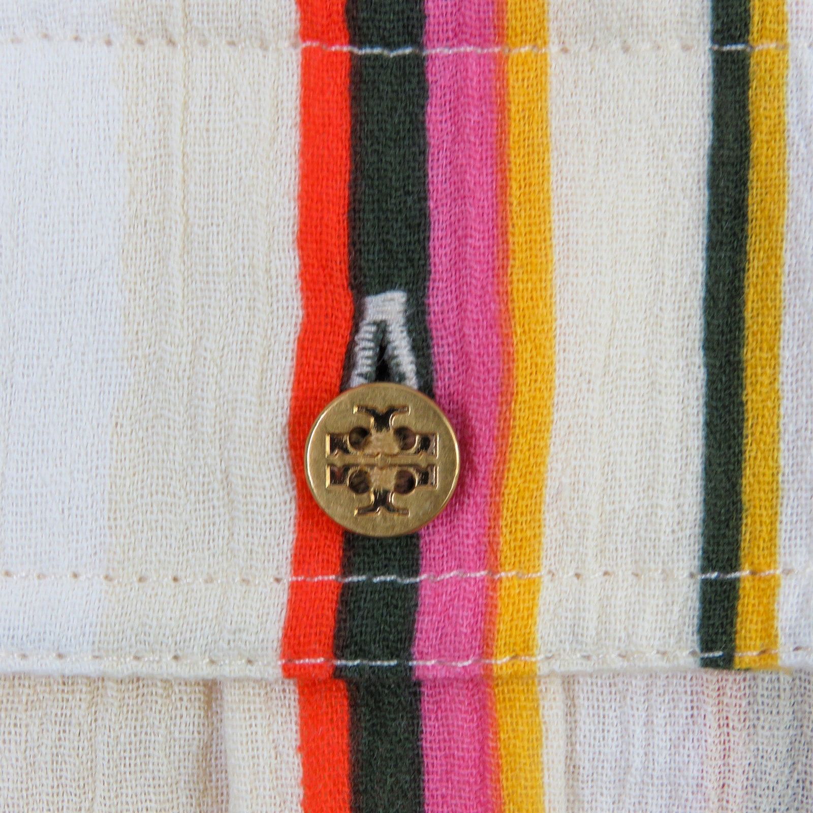 Tory Burch Tory Burch Canyon Striped Cotton Shirt Size 6 Collared Size S / US 4 / IT 40 - 9 Thumbnail