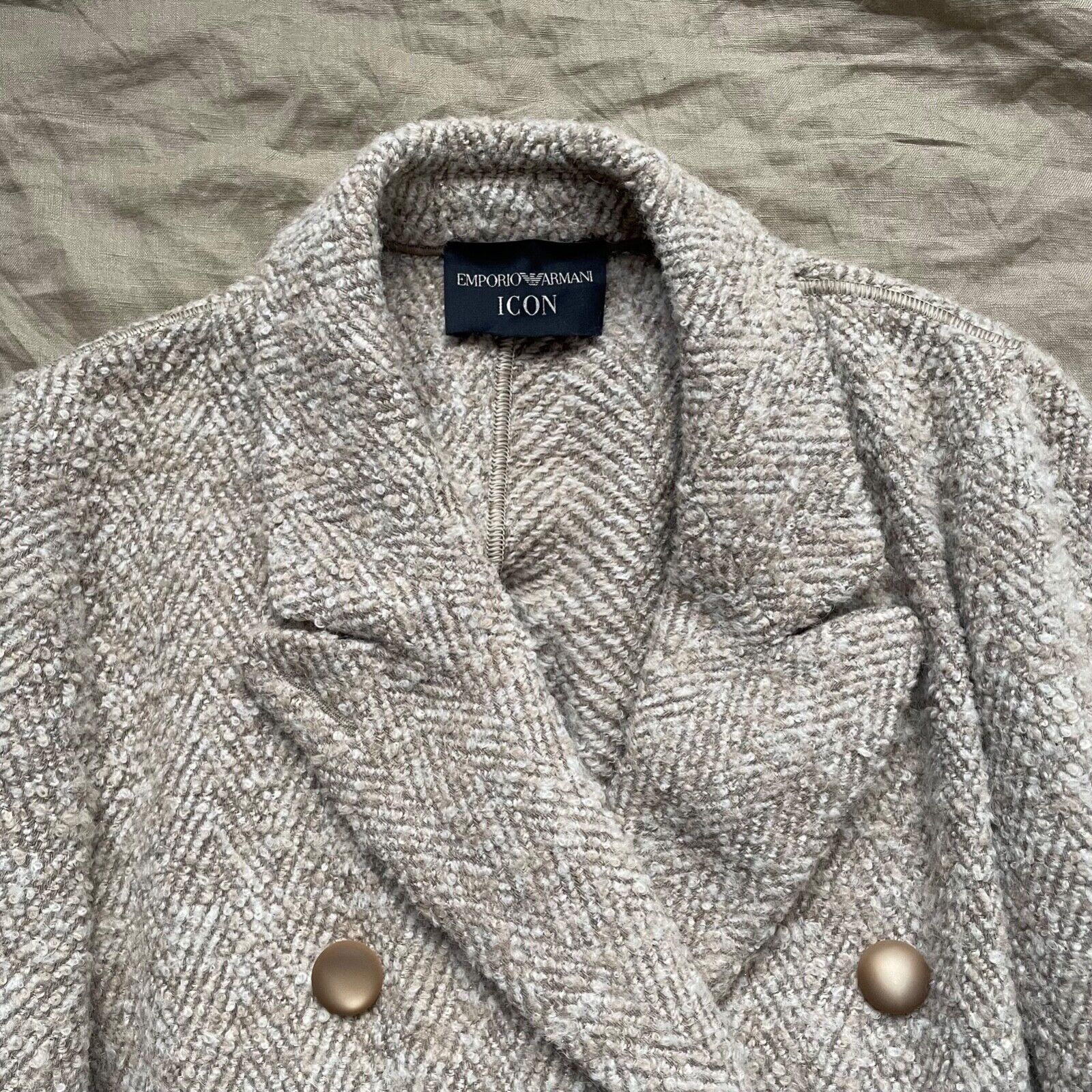 Emporio Armani Emporio Armani Icon Double Breasted Wool Alpaca Coat 8318AC Size M / US 6-8 / IT 42-44 - 2 Thumbnail