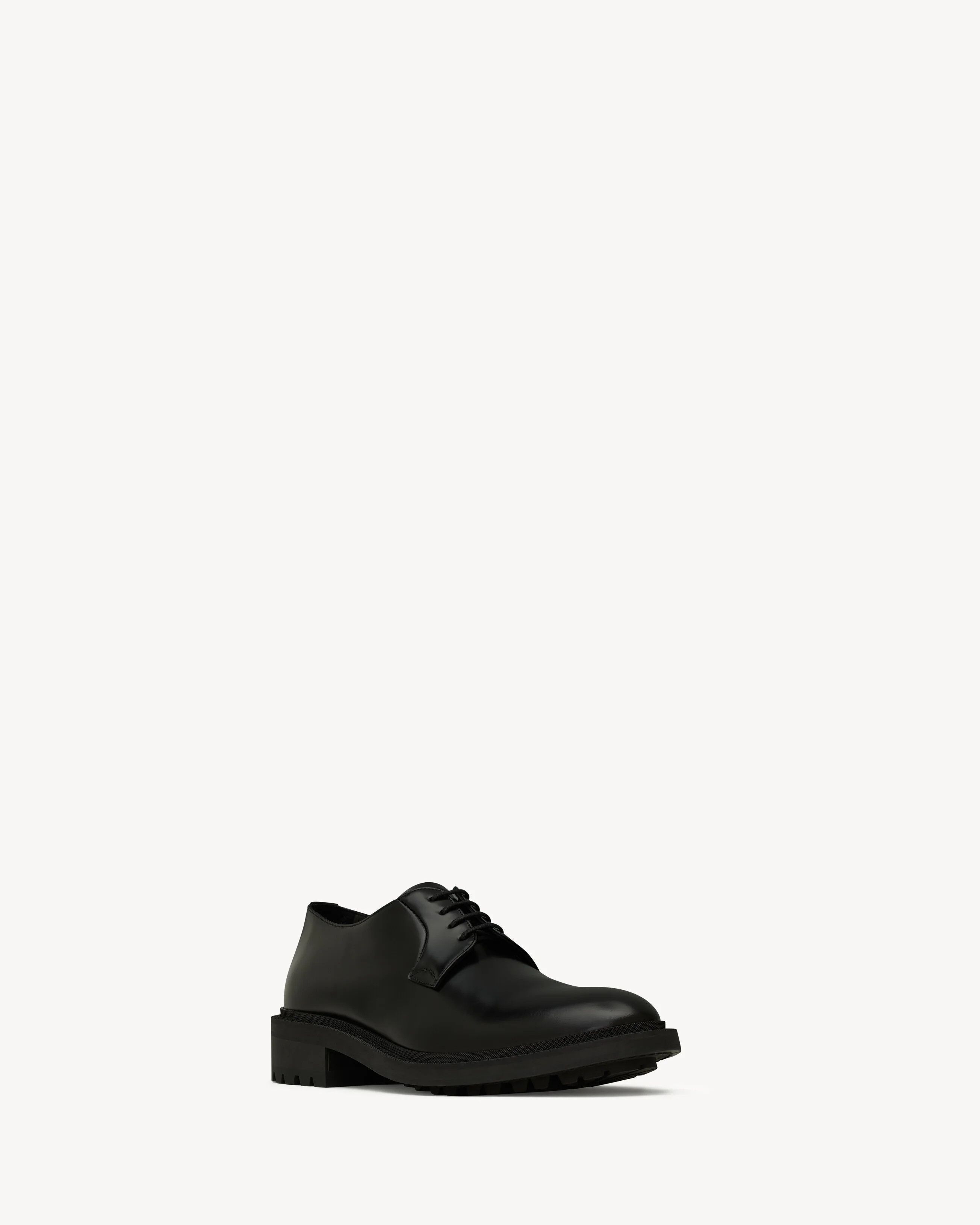 Saint Laurent Paris o1s1wg110126 819713 Antoine Derbies Shoes in Leather Black Size US 8 / EU 41 - 3 Thumbnail
