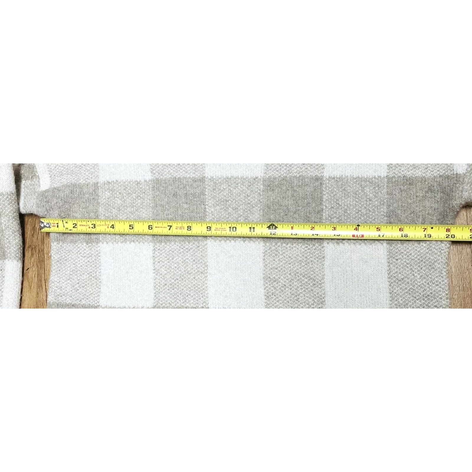 Vintage Tahari Women’s Pull Over Knitted Sweater Brown & Cream Checkered Size M Size M / US 6-8 / IT 42-44 - 5 Thumbnail