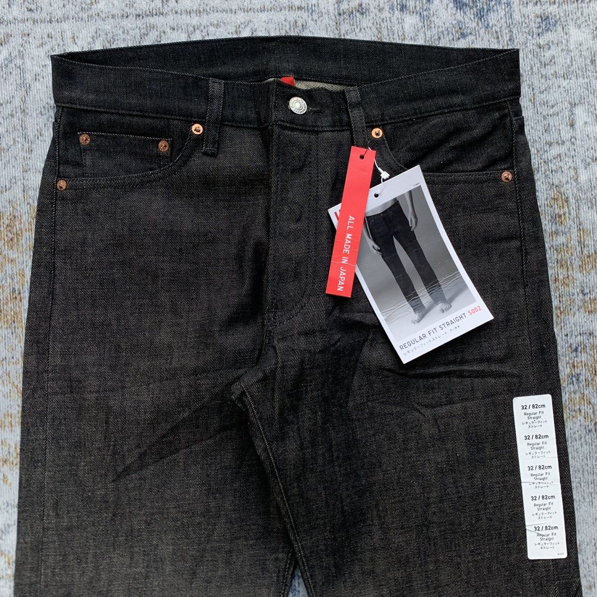 Japanese Brand × Uniqlo × Vintage Rare Vintage Uniqlo S002 Selvedge Regular Fit Straight Pant Size US 32 / EU 48 - 2 Thumbnail