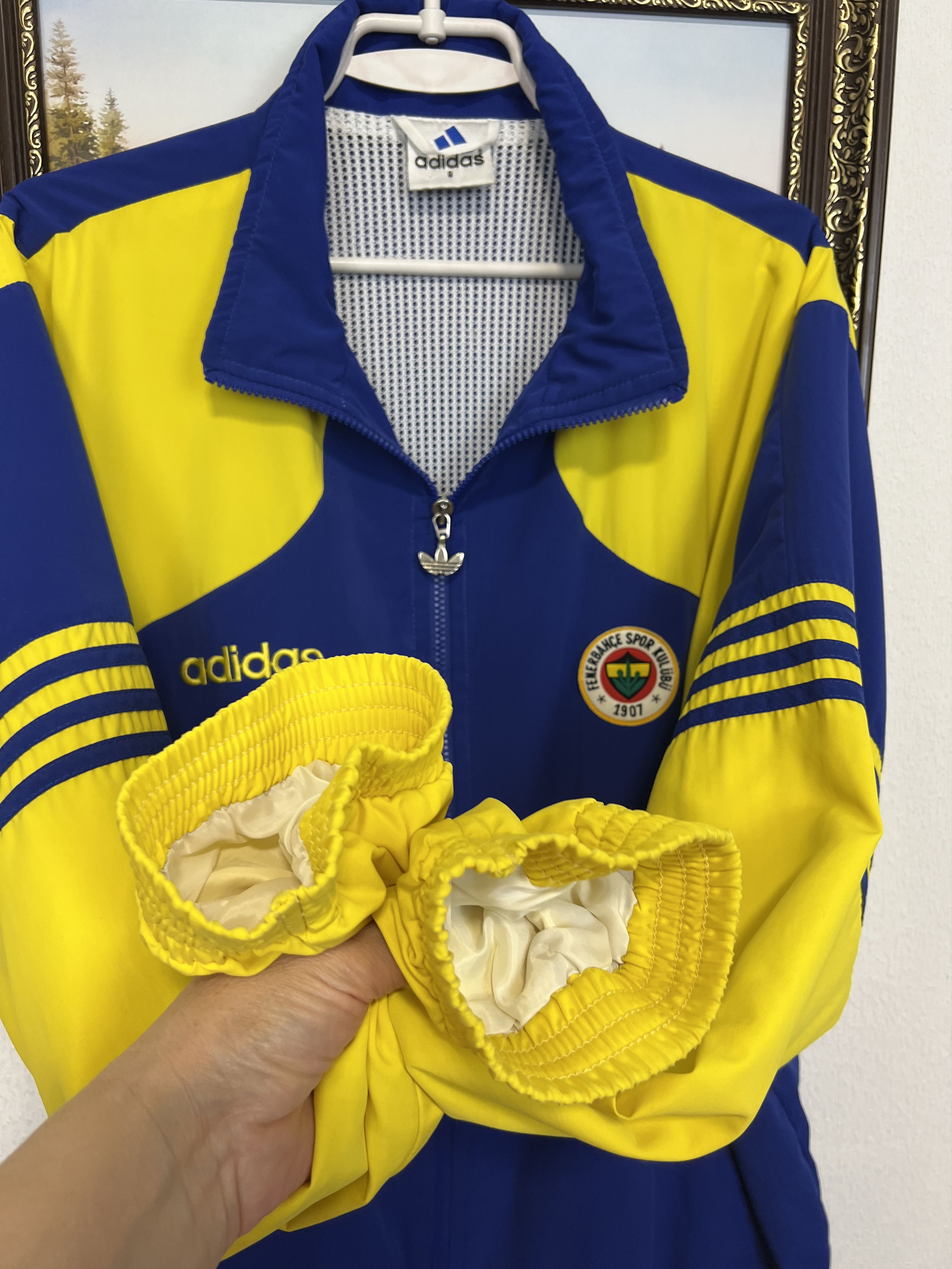 Adidas Vintage 90's Fenerbahce Football Jacket Soccer Track Top Size US XL / EU 56 / 4 - 6 Thumbnail