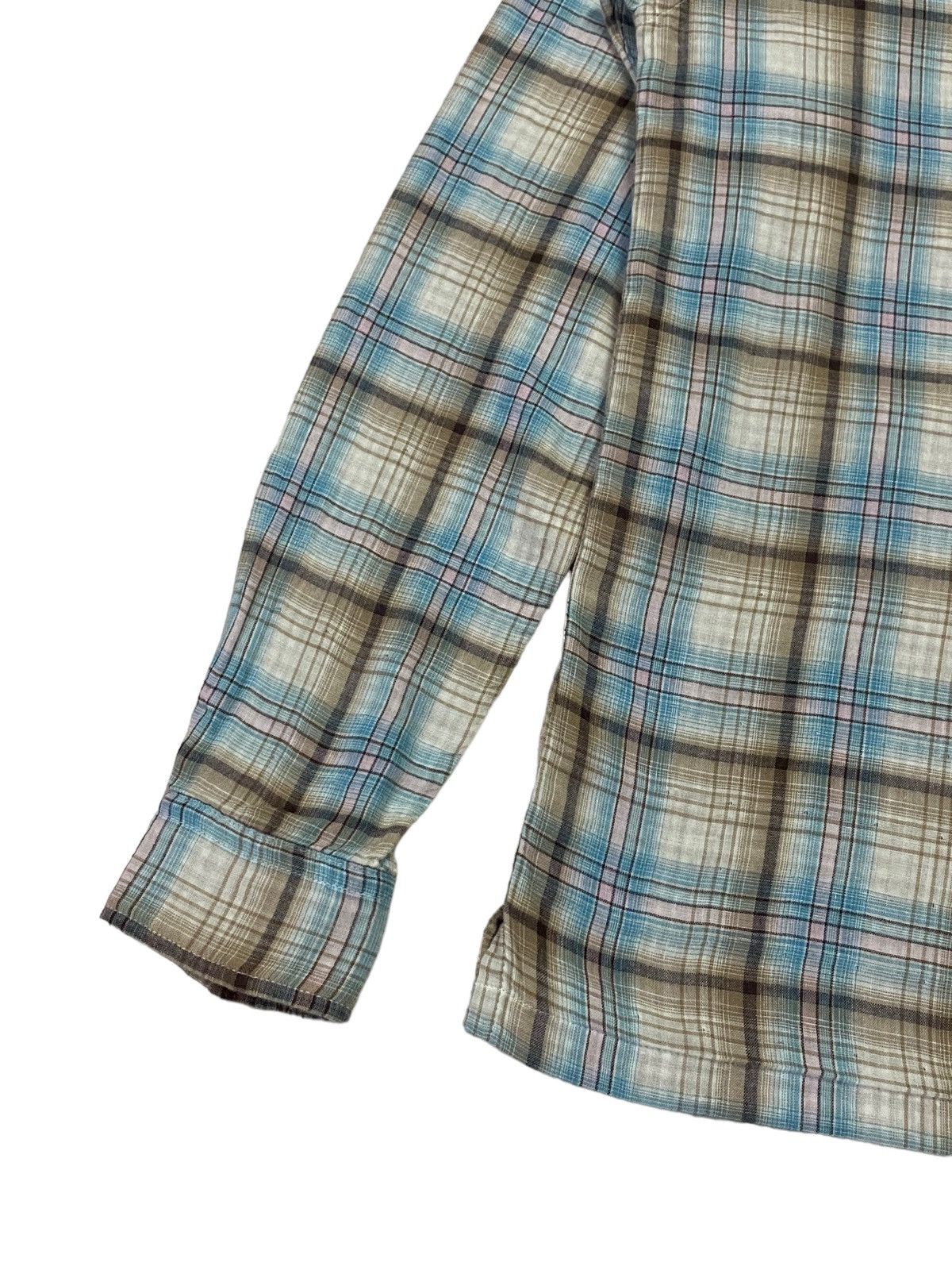 GOODENOUGH × Japanese Brand Goodenough Spellout Checked Shirt Button Ups Size US M / EU 48-50 / 2 - 15 Thumbnail