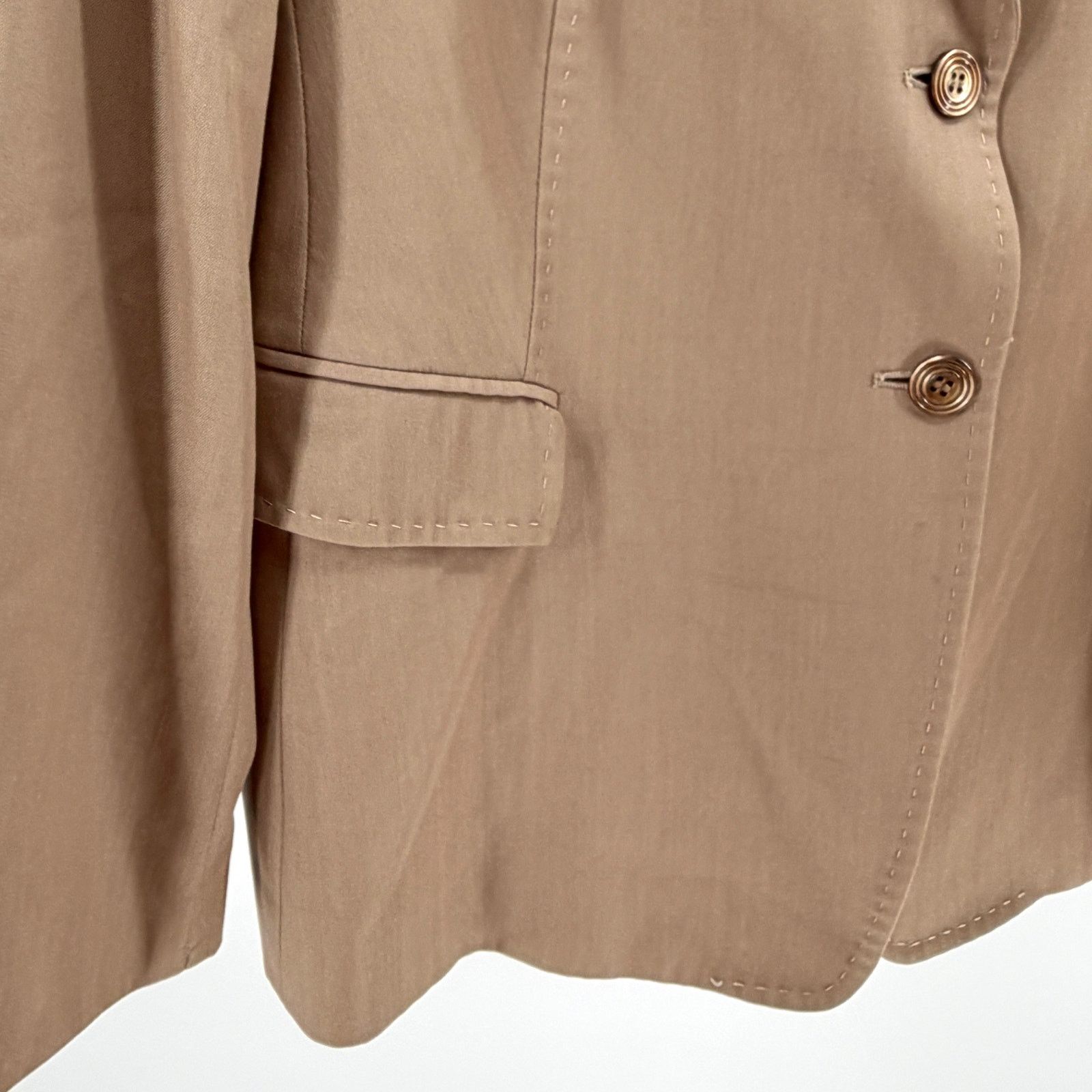 Louis Feraud Vintage 90s Féraud Beige Tailored 100% Wool Blazer Size XL / US 12-14 / IT 48-50 - 3 Thumbnail