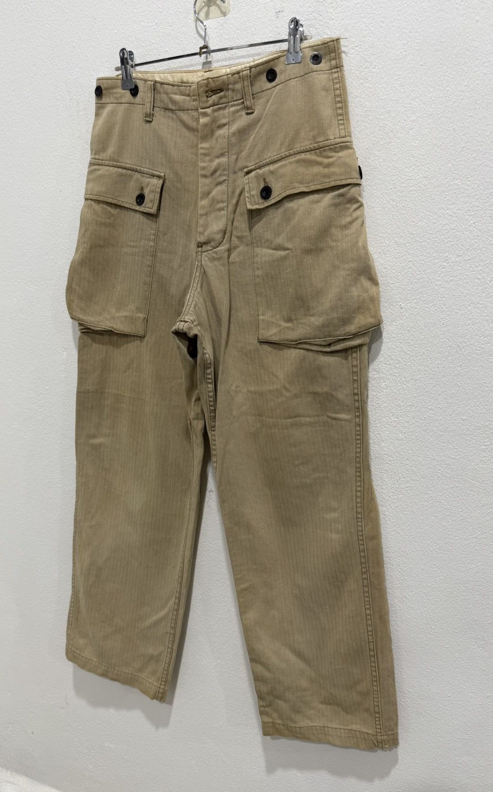 Johnbull JAPANESE BRAND HERRINGBONE MONKEY PANTS OVERSIZED STYLE Size US 30 / EU 46 - 3 Thumbnail