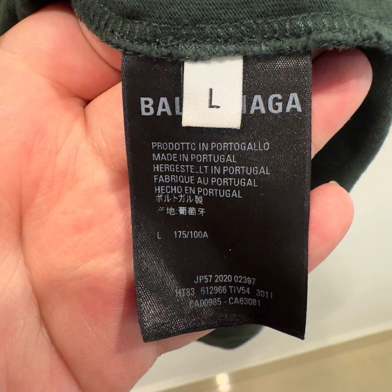 Balenciaga Balenciaga Dark Green Mailbox Logo Short Sleeve T‑shirt K28 Size US L / EU 52-54 / 3 - 4 Thumbnail