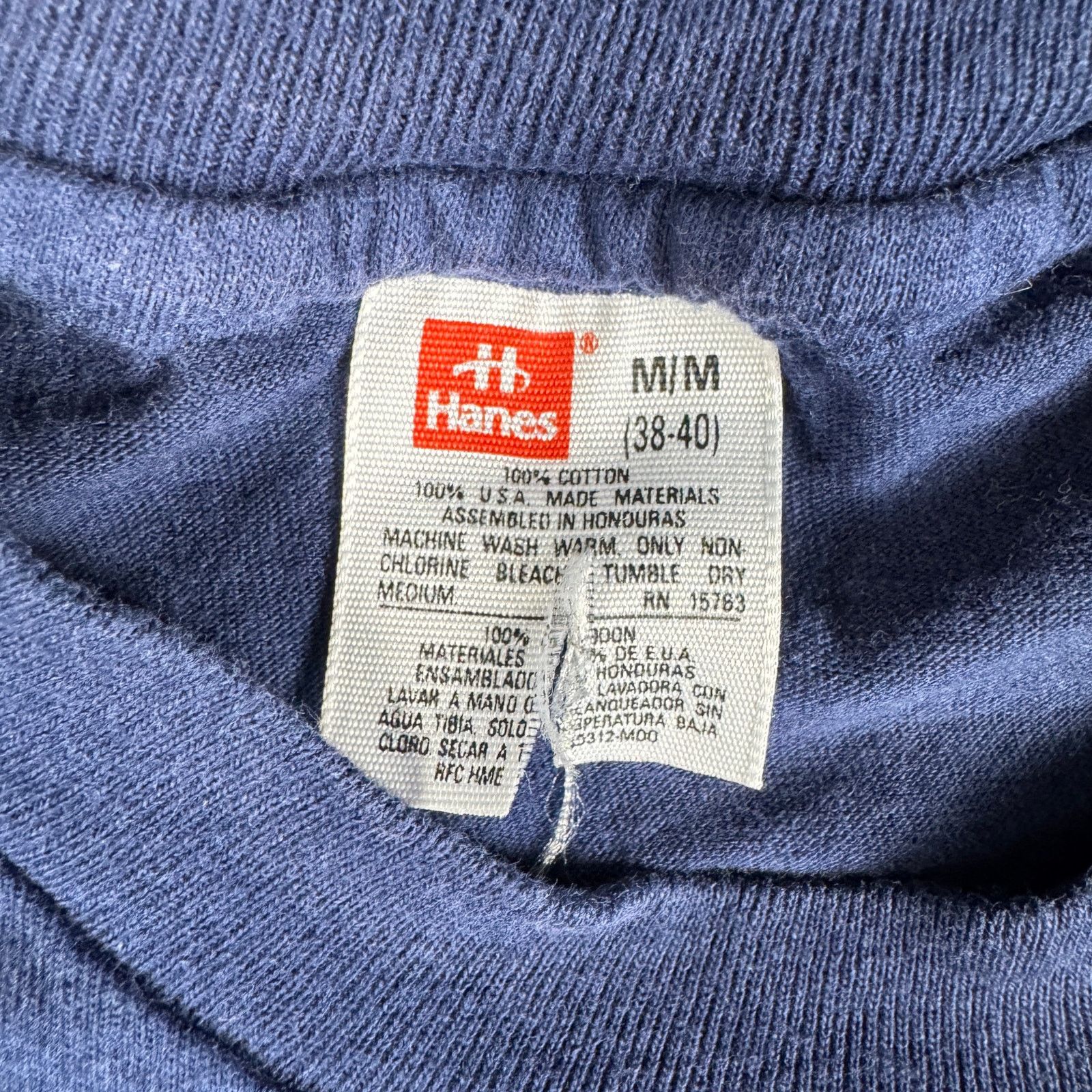 Hanes Vtg Hanes Navy Blue Pocket T-Shirt Men’s M 90s Single Stitch Size US M / EU 48-50 / 2 - 6 Thumbnail