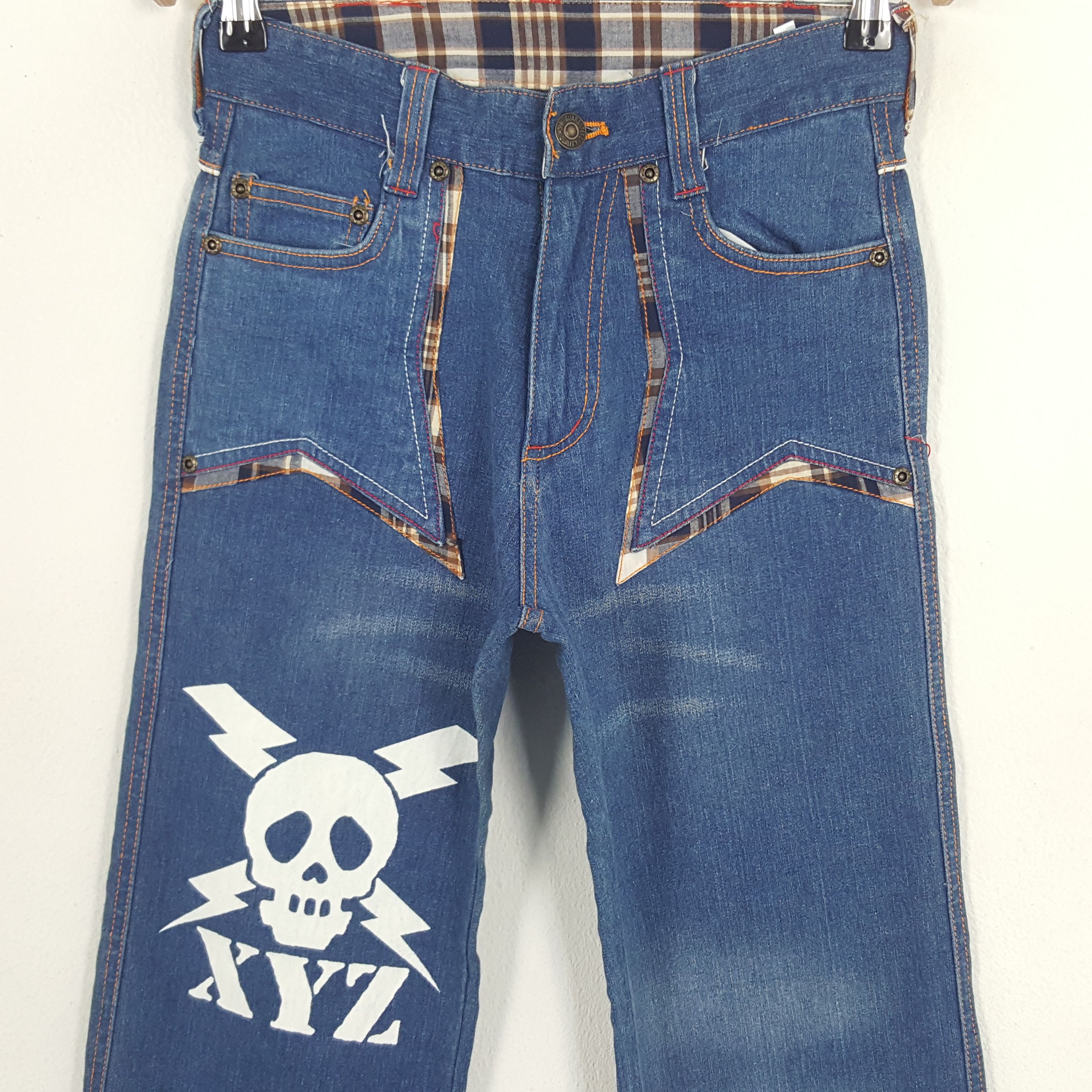 If Six Was Nine × Vintage Vintage Skulls XYZ Japanese Brand Denim Jeans Size US 26 / EU 42 - 2 Thumbnail