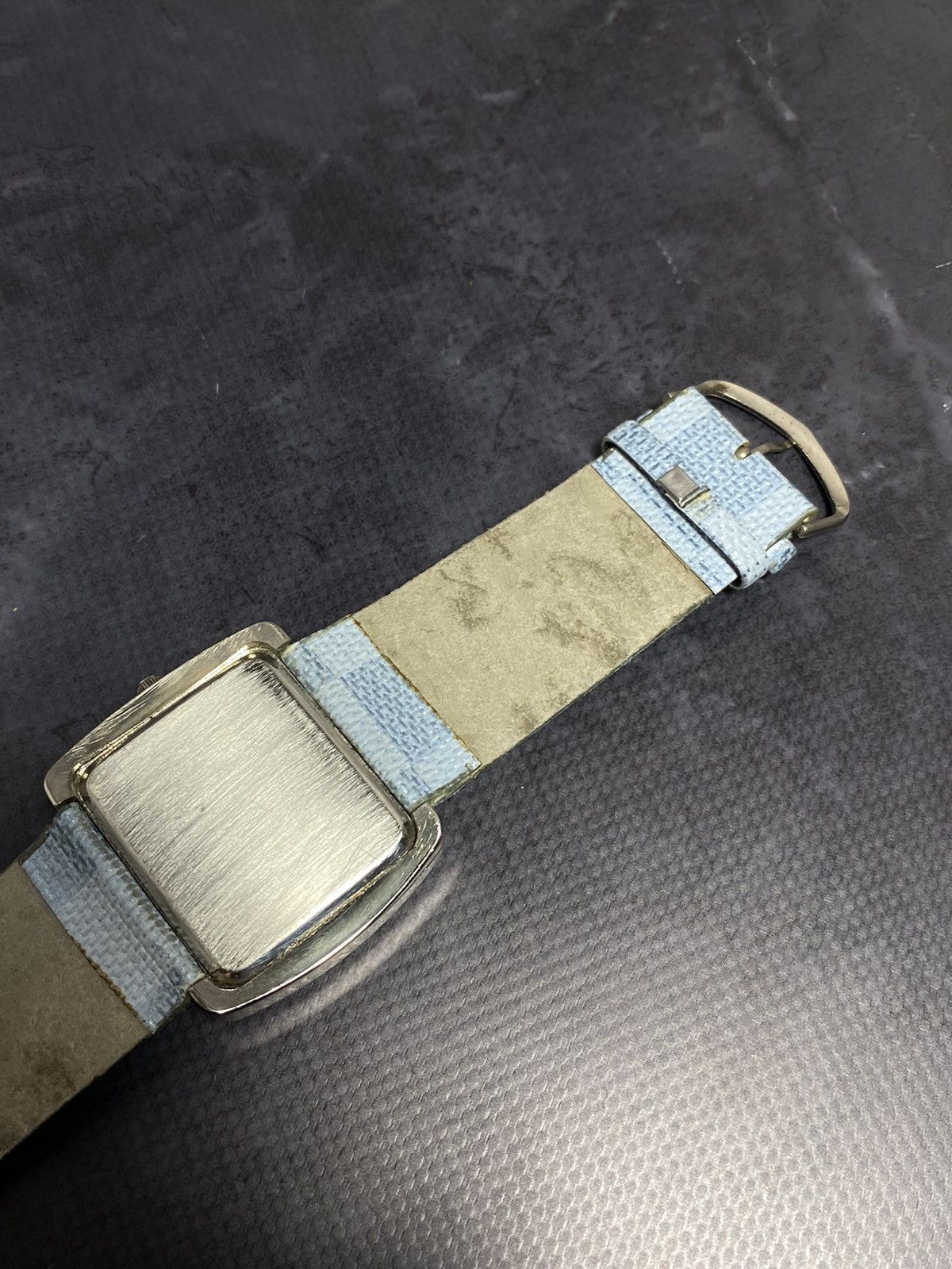 Jewelry × Vintage Goldtime Square Quartz Watch Checkered Strap Vintage Size ONE SIZE - 10 Thumbnail