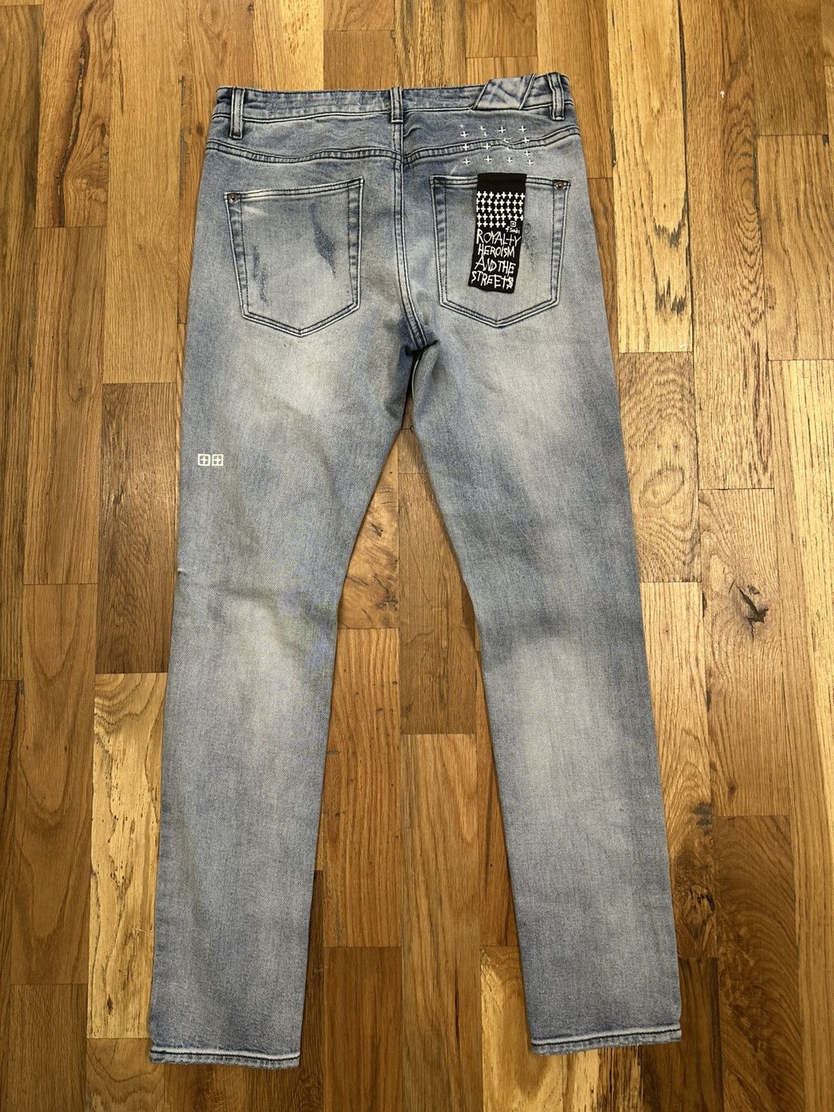 Ksubi Ksubi Knee Distress Blue Denim Jeans Size 31 Size US 31 - 2 Thumbnail