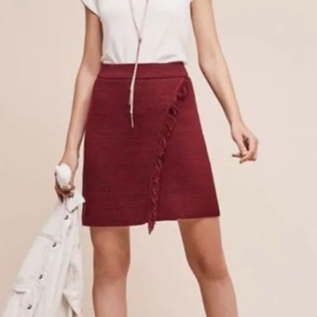 Anthropologie Anthropologie Maeve Arnhem Knit Fringe Skirt Size 28" / US 6 / IT 42 - 1 Thumbnail